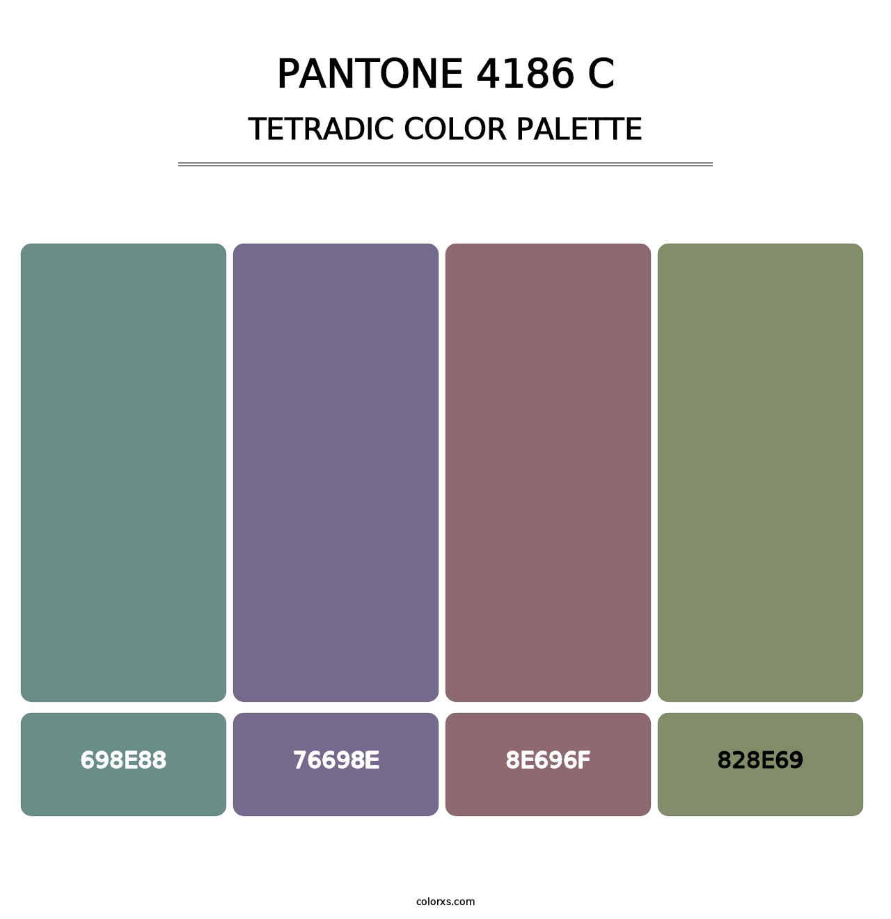 PANTONE 4186 C - Tetradic Color Palette