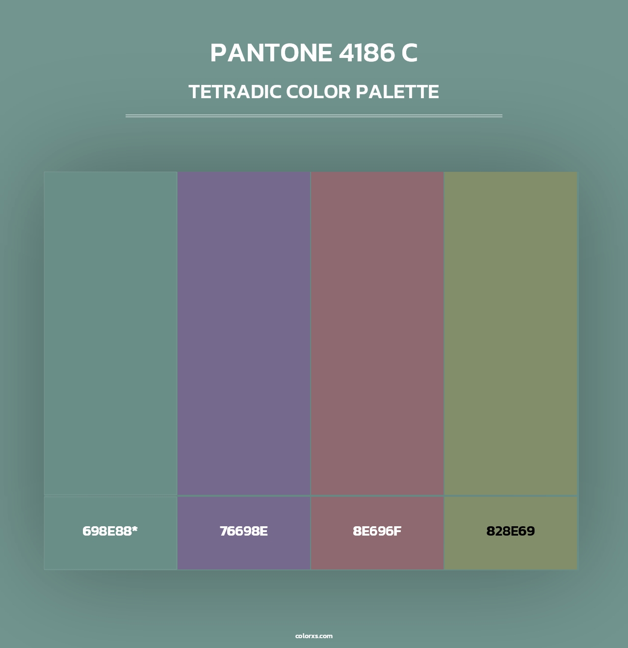 PANTONE 4186 C - Tetradic Color Palette