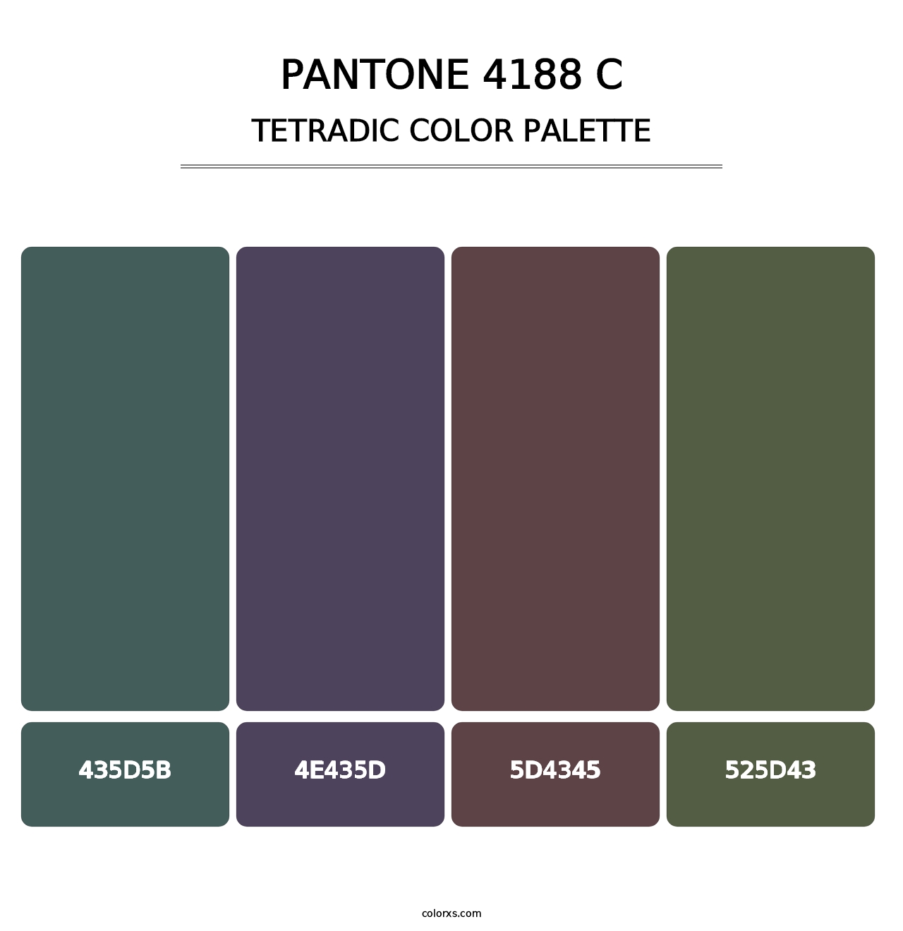 PANTONE 4188 C - Tetradic Color Palette