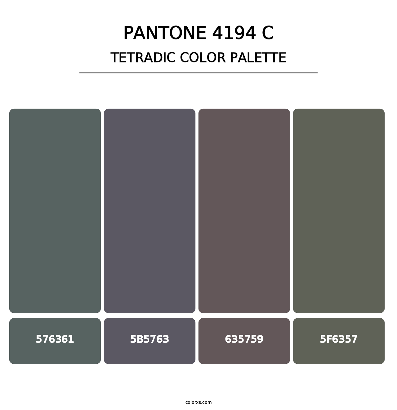 PANTONE 4194 C - Tetradic Color Palette