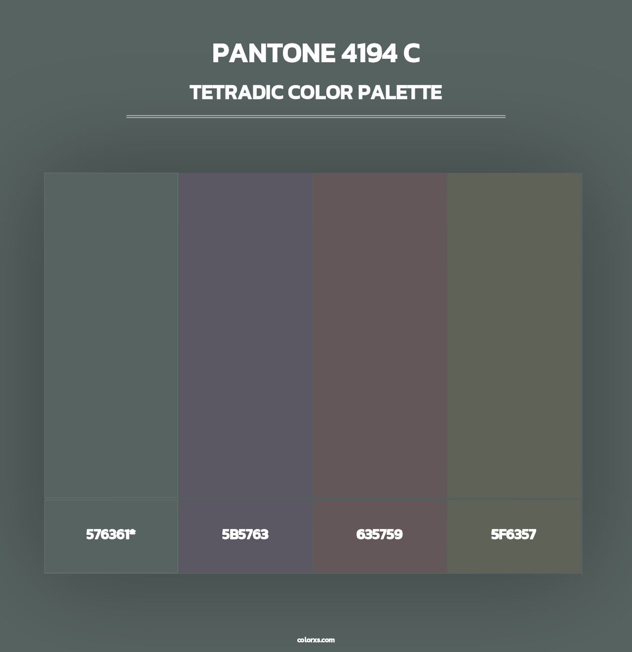 PANTONE 4194 C - Tetradic Color Palette