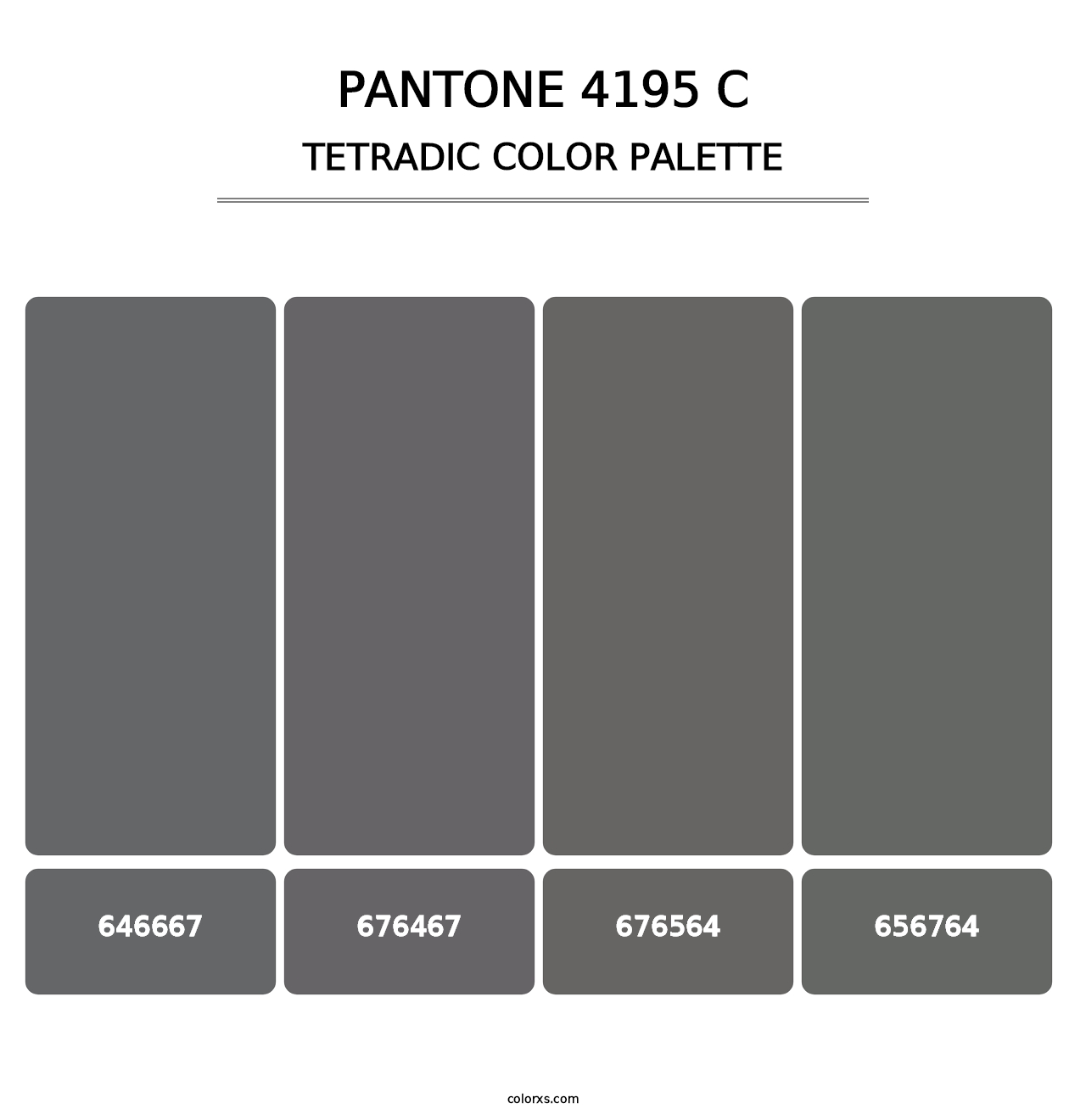 PANTONE 4195 C - Tetradic Color Palette