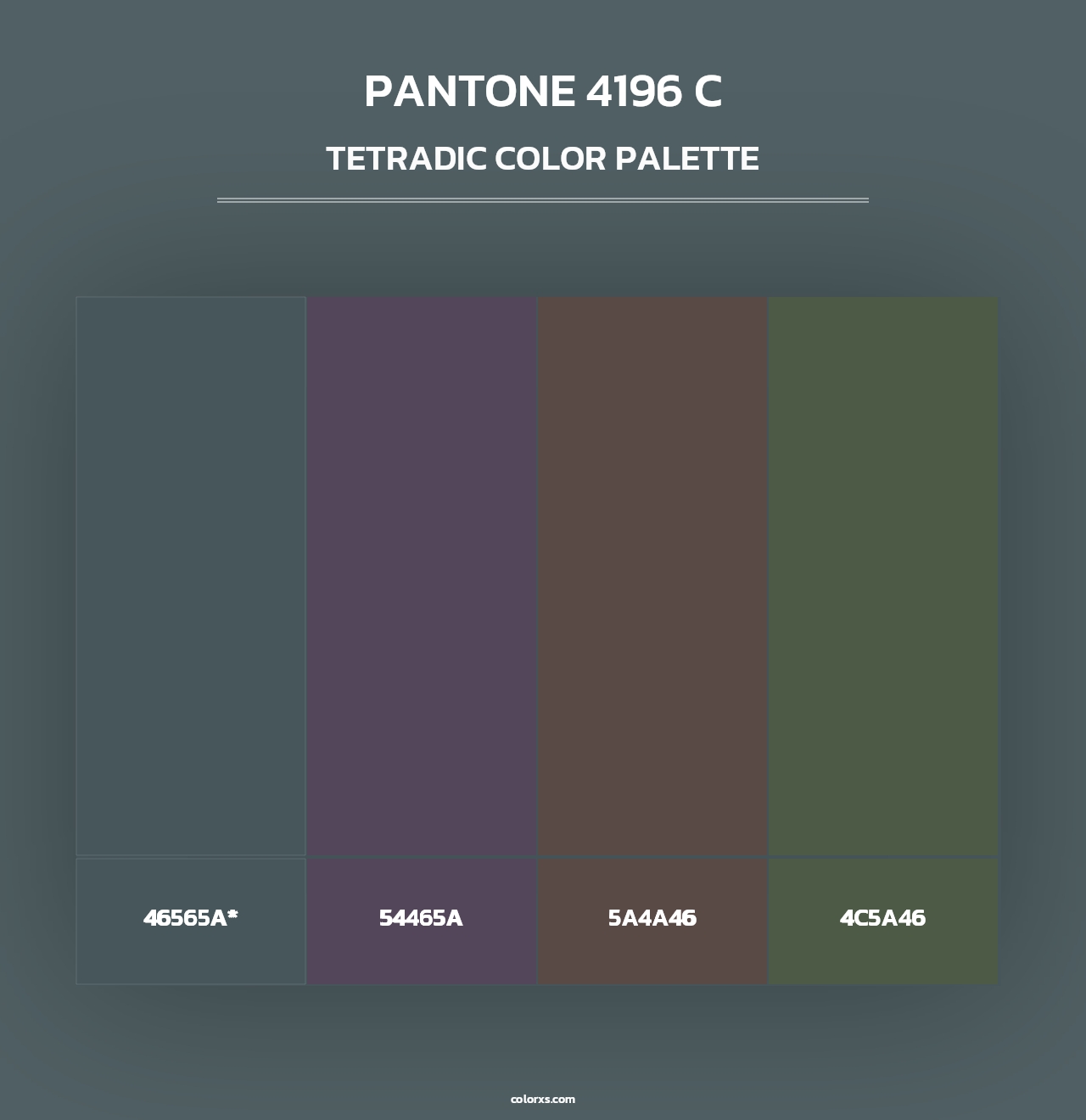PANTONE 4196 C - Tetradic Color Palette