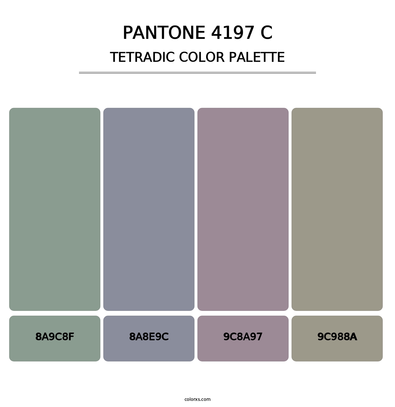 PANTONE 4197 C - Tetradic Color Palette