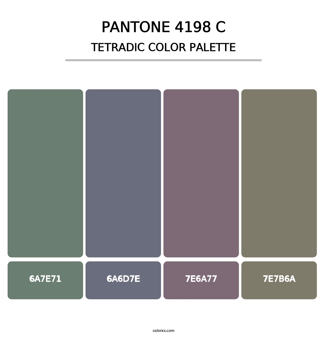 PANTONE 4198 C - Tetradic Color Palette