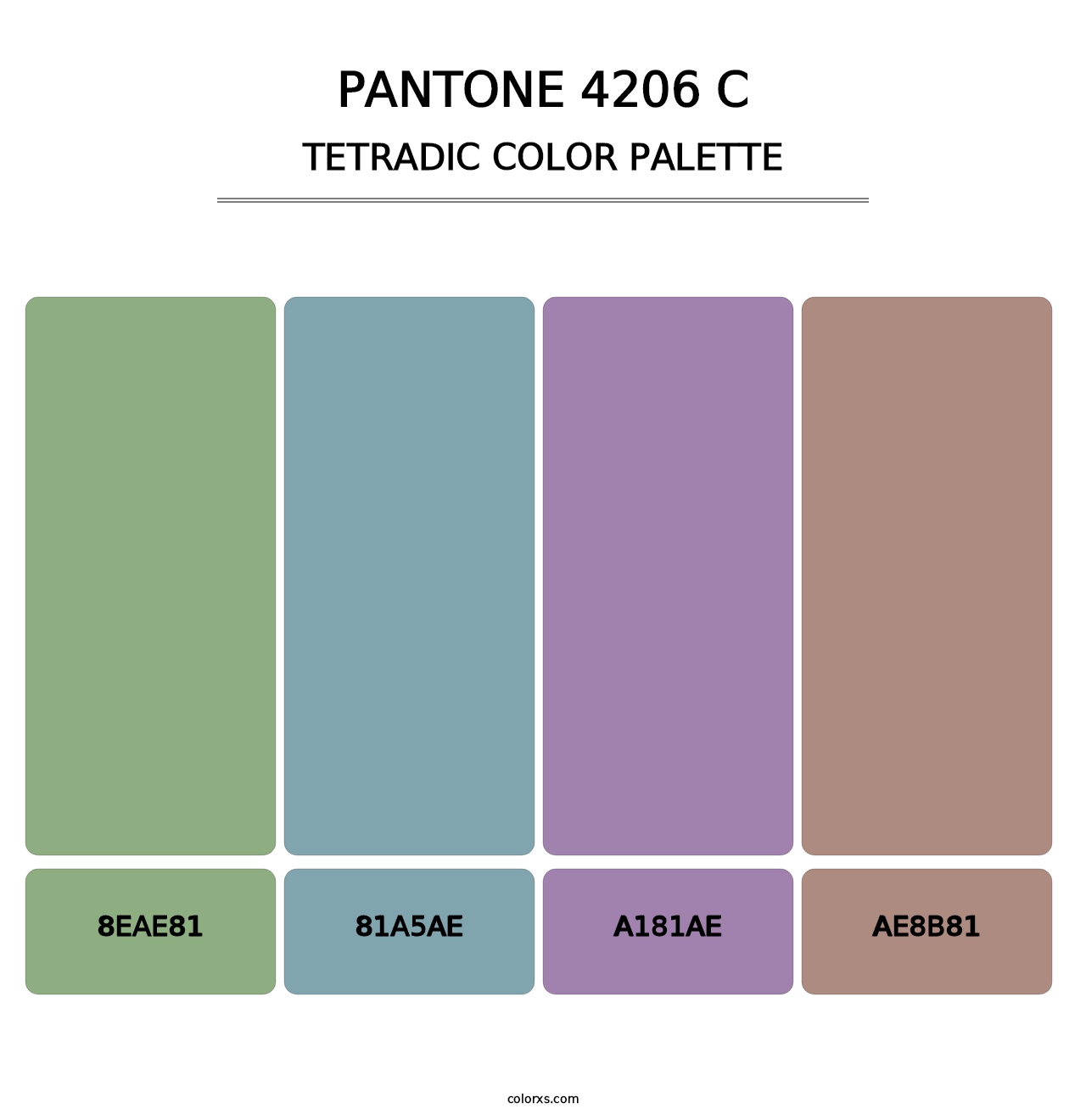 PANTONE 4206 C - Tetradic Color Palette