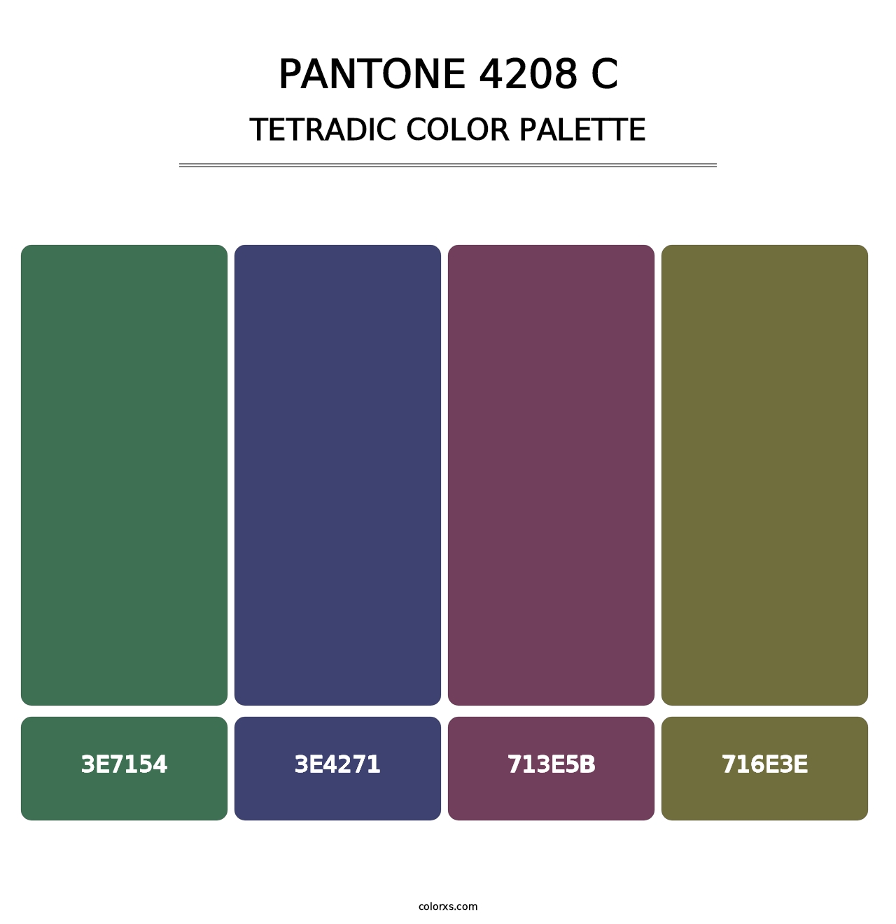 PANTONE 4208 C - Tetradic Color Palette