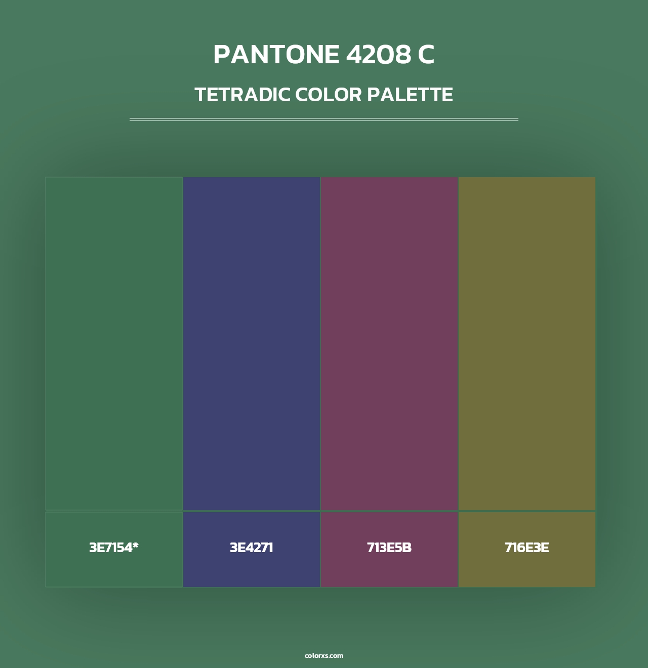 PANTONE 4208 C - Tetradic Color Palette