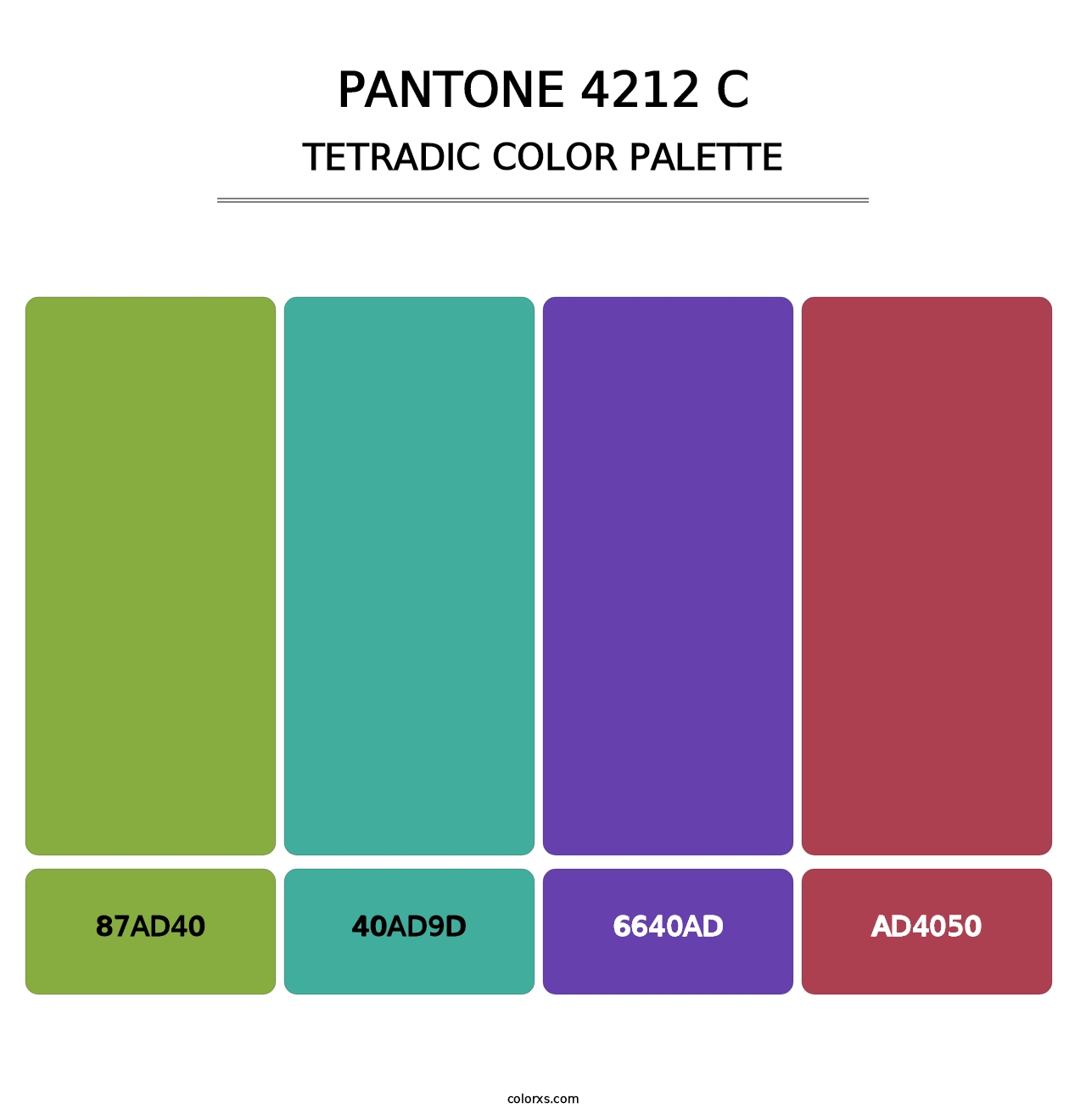 PANTONE 4212 C - Tetradic Color Palette