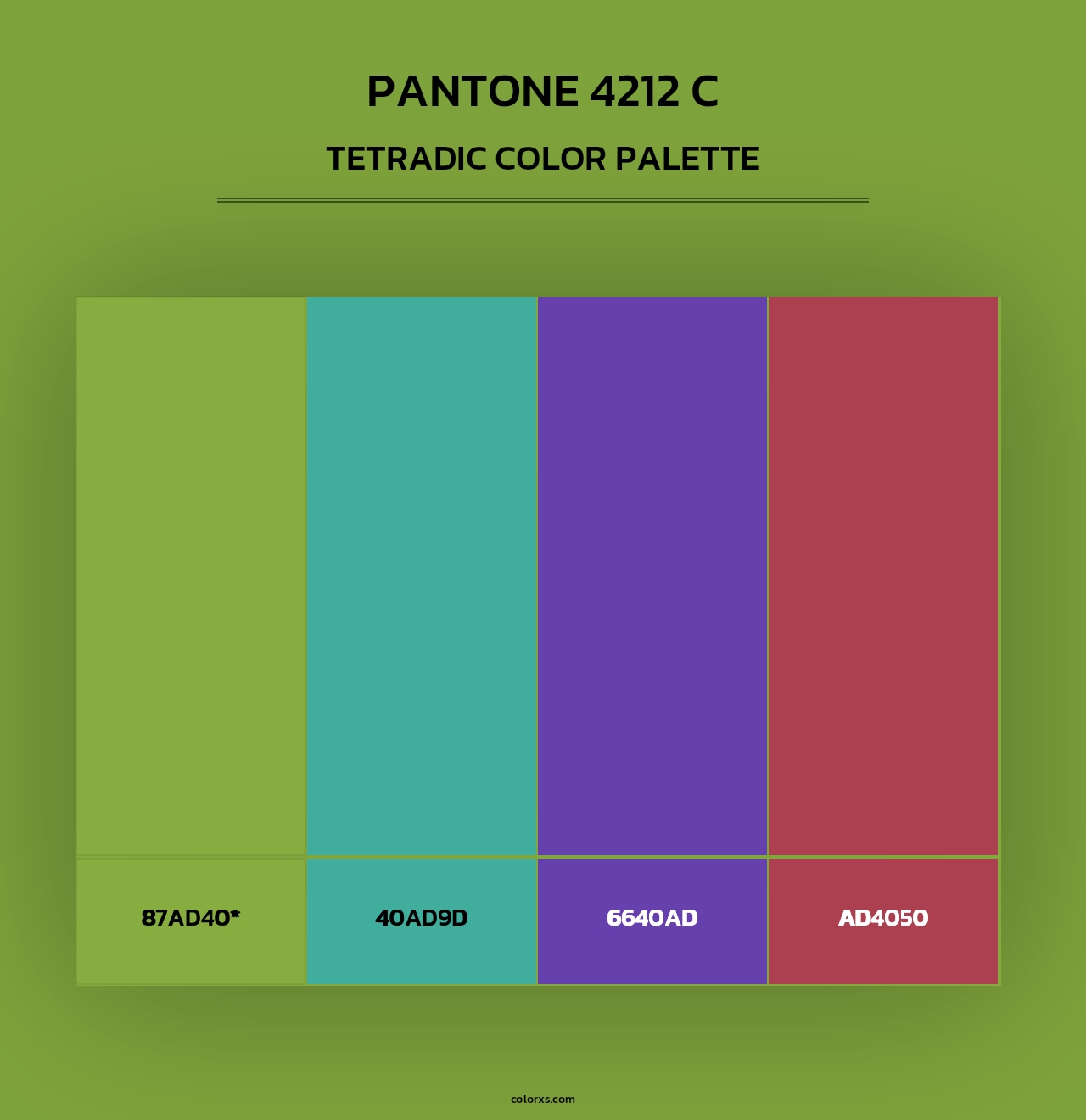 PANTONE 4212 C - Tetradic Color Palette