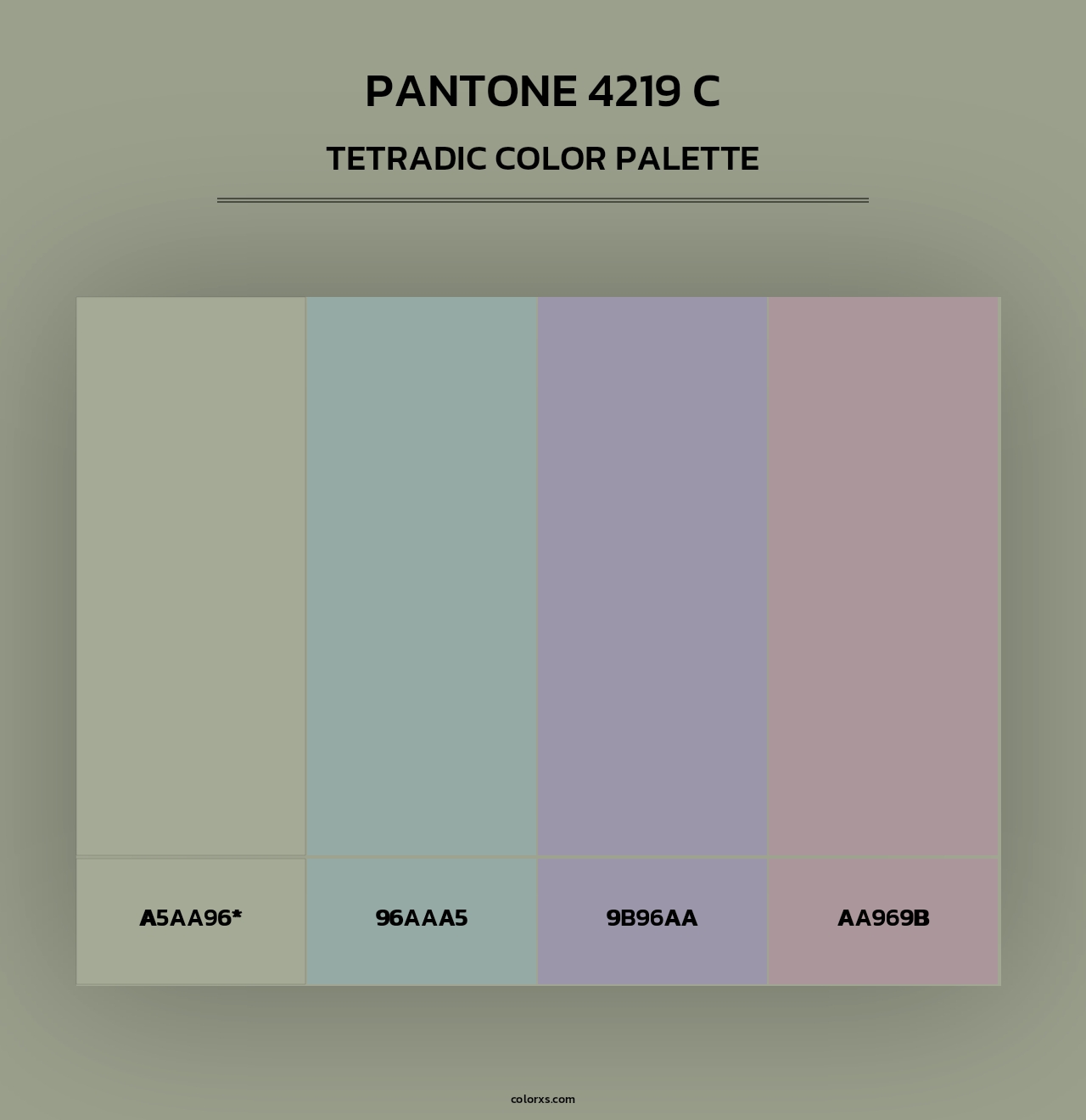 PANTONE 4219 C - Tetradic Color Palette