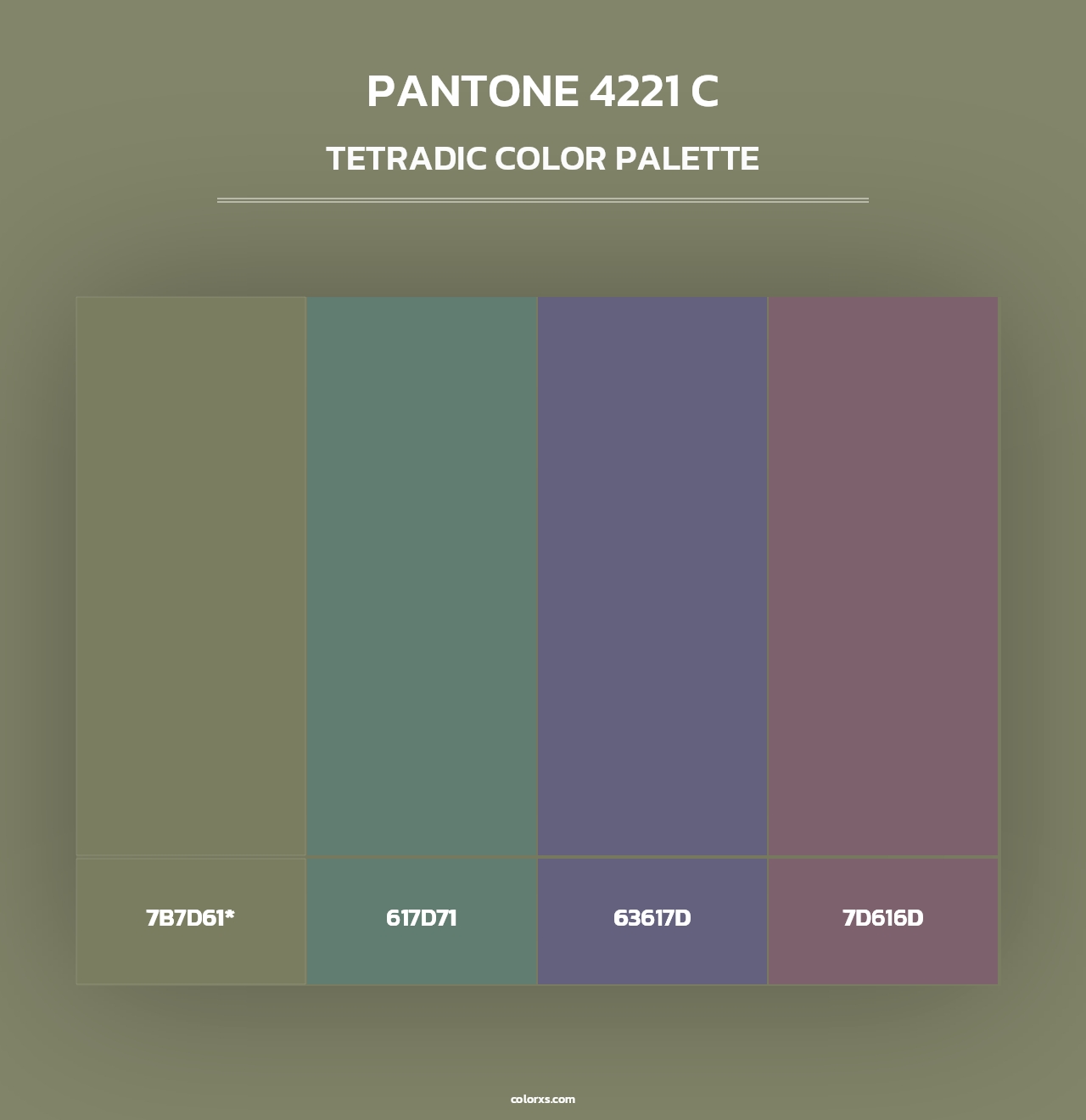 PANTONE 4221 C - Tetradic Color Palette