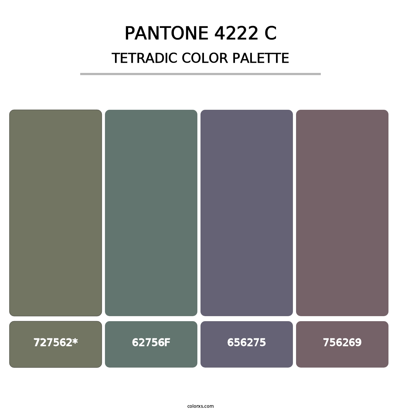 PANTONE 4222 C - Tetradic Color Palette