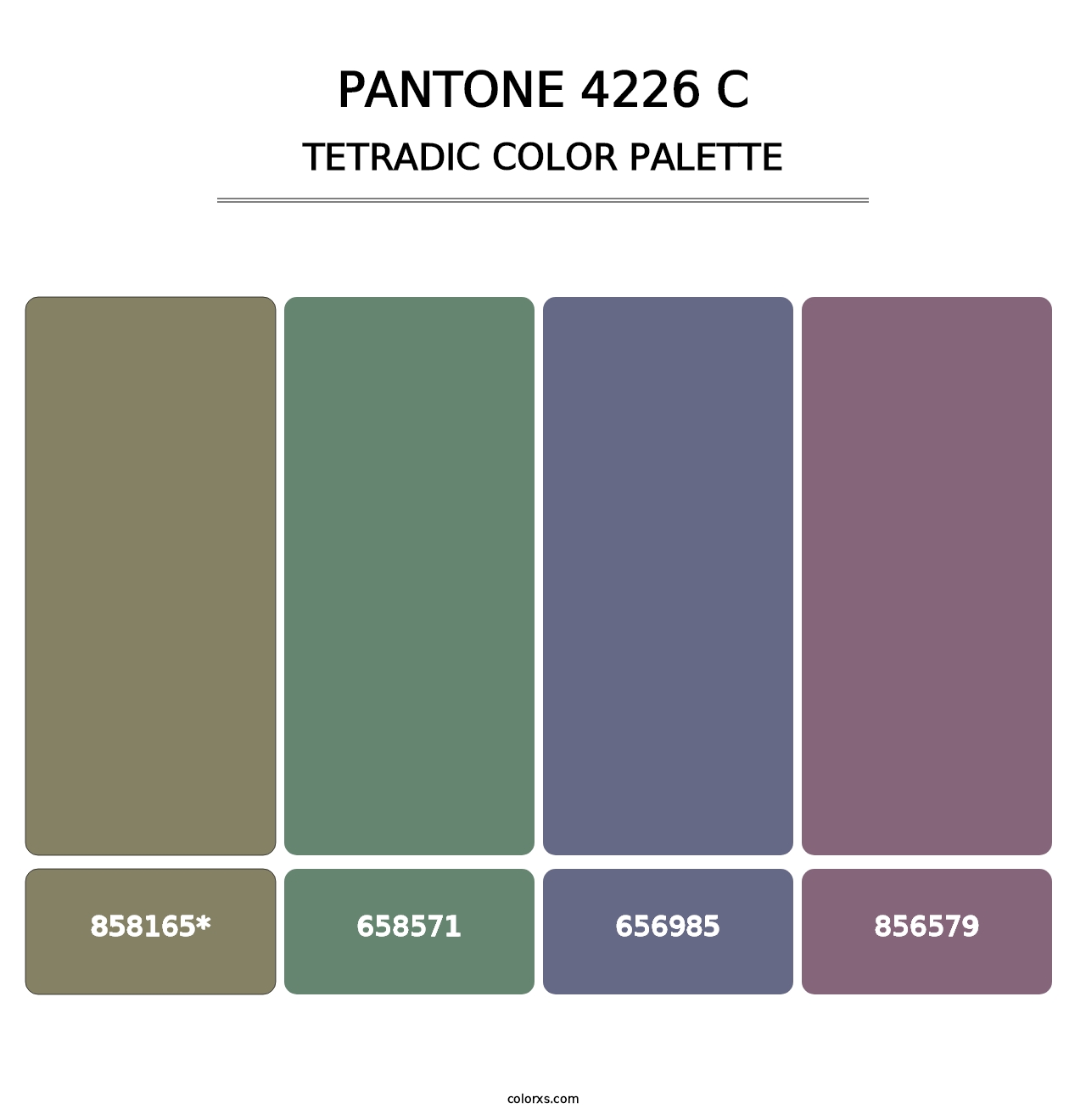 PANTONE 4226 C - Tetradic Color Palette