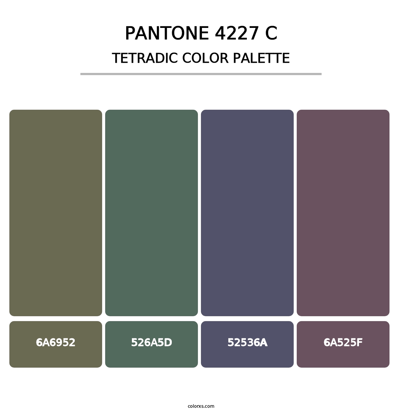 PANTONE 4227 C - Tetradic Color Palette