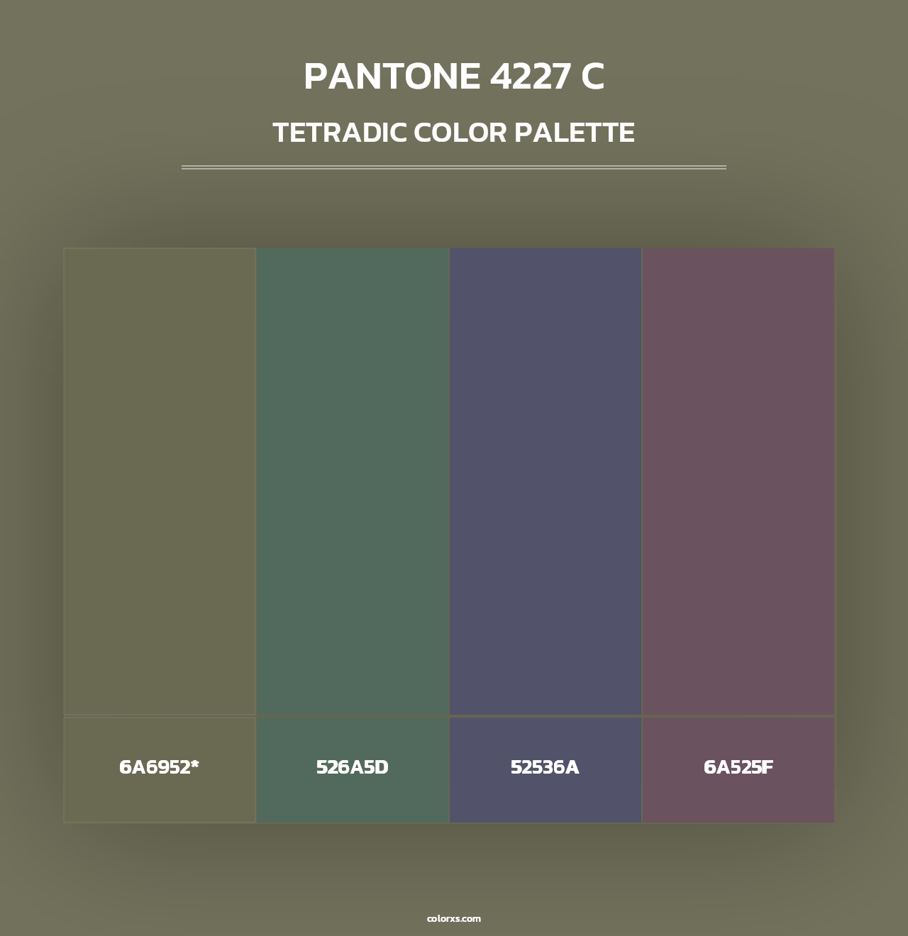 PANTONE 4227 C - Tetradic Color Palette