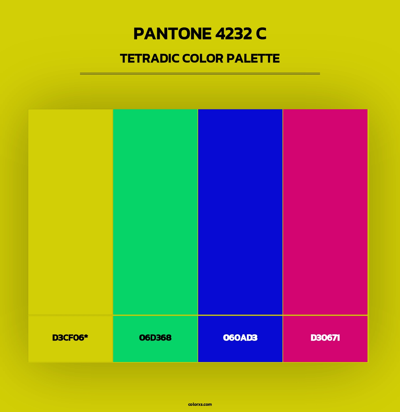 PANTONE 4232 C - Tetradic Color Palette