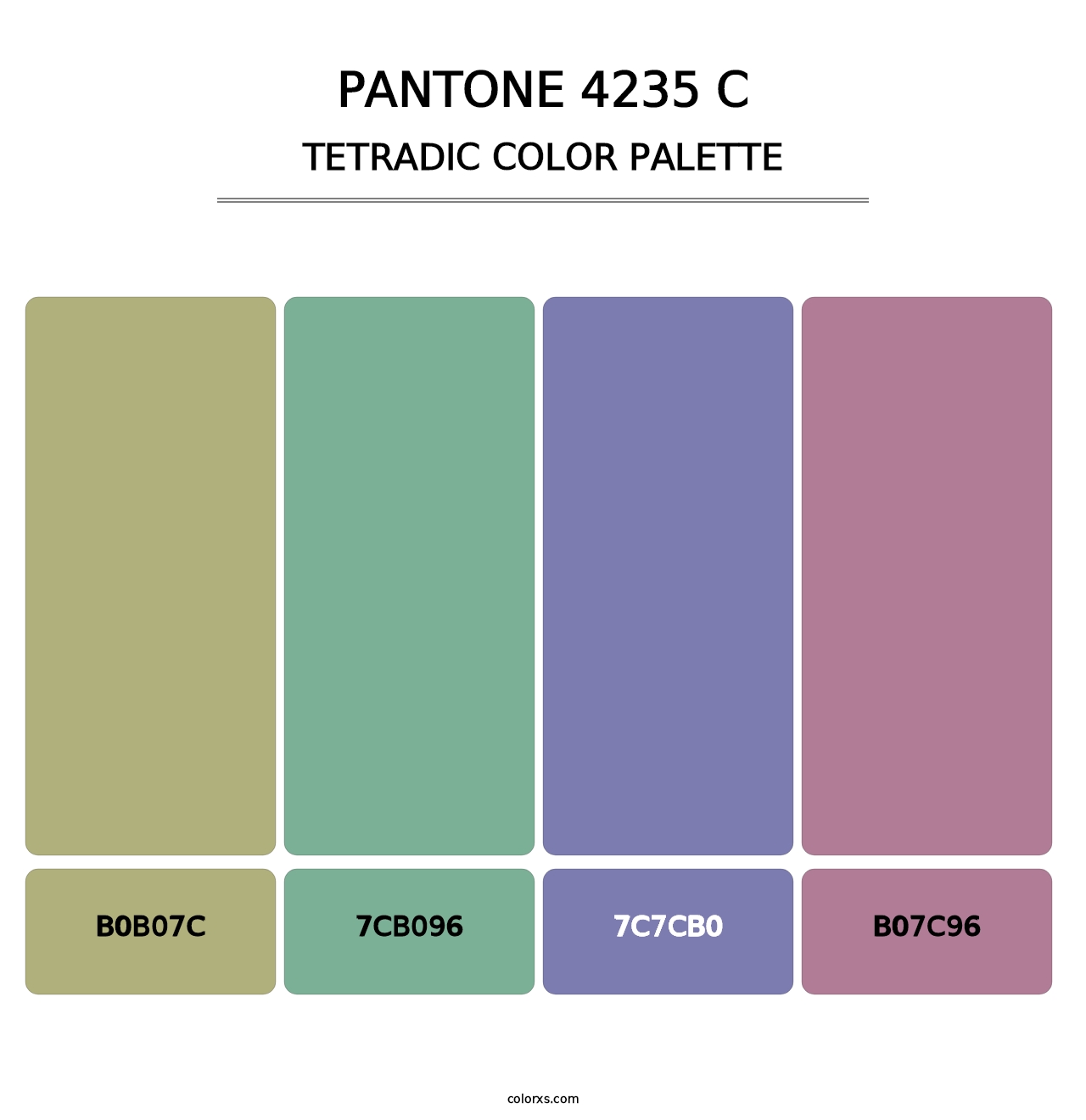 PANTONE 4235 C - Tetradic Color Palette