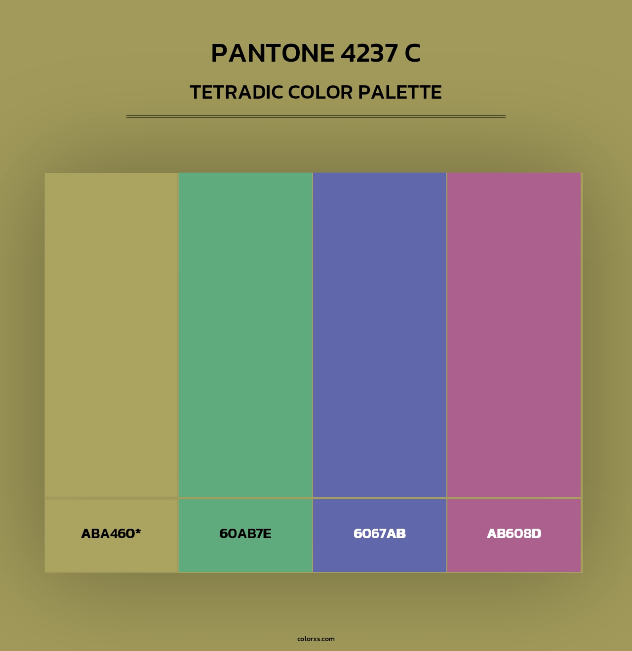 PANTONE 4237 C - Tetradic Color Palette