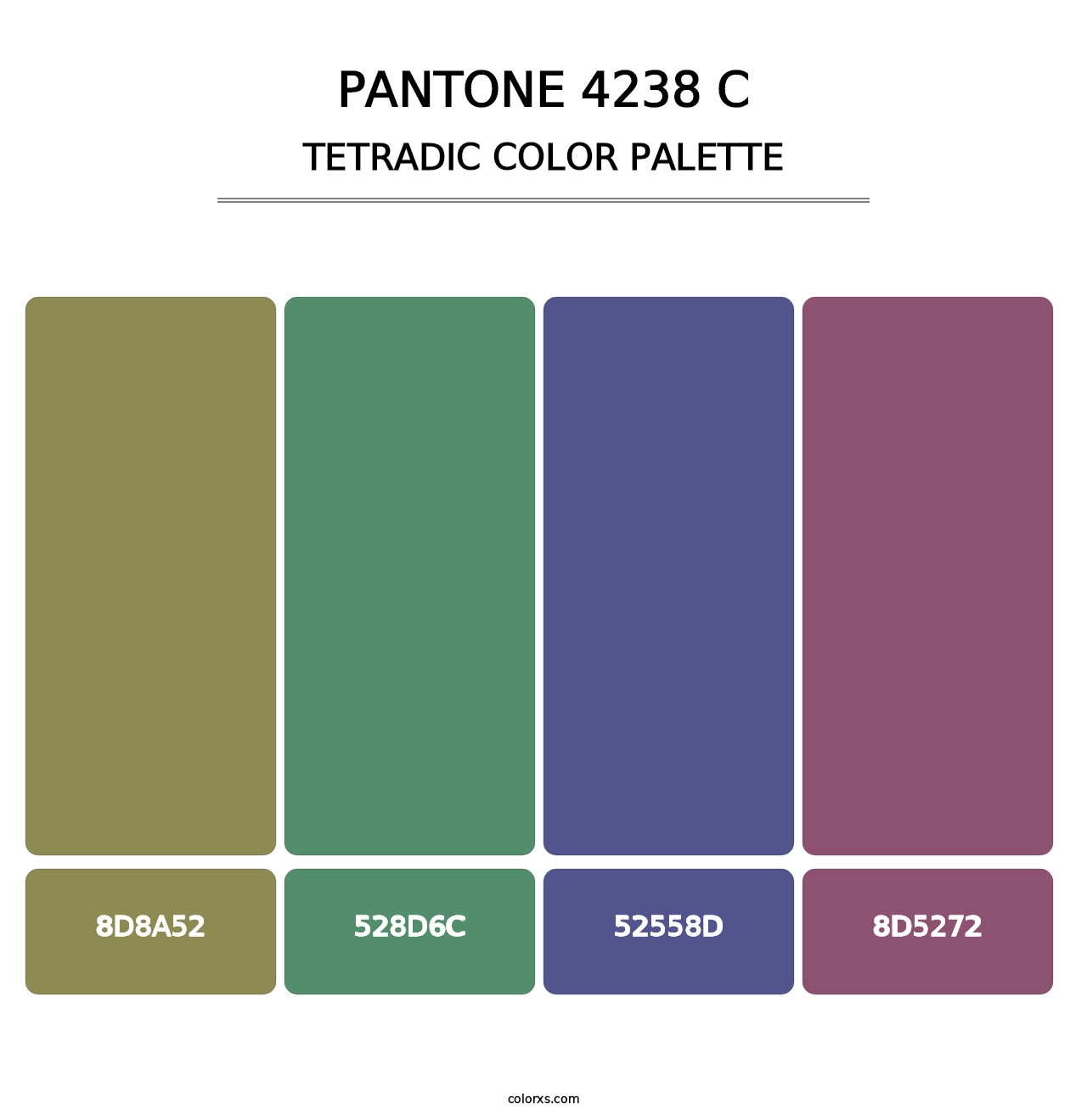 PANTONE 4238 C - Tetradic Color Palette