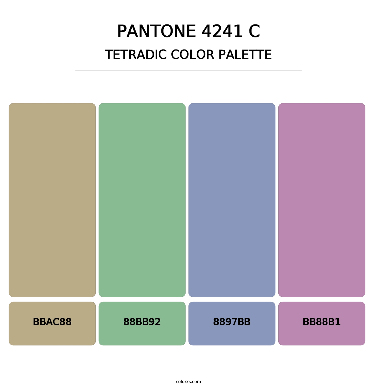 PANTONE 4241 C - Tetradic Color Palette