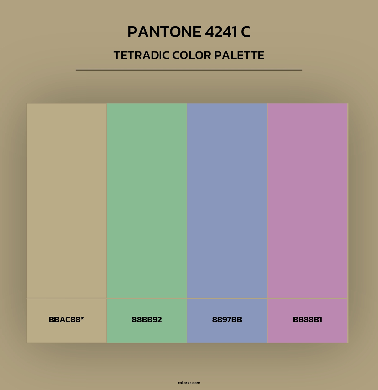 PANTONE 4241 C - Tetradic Color Palette