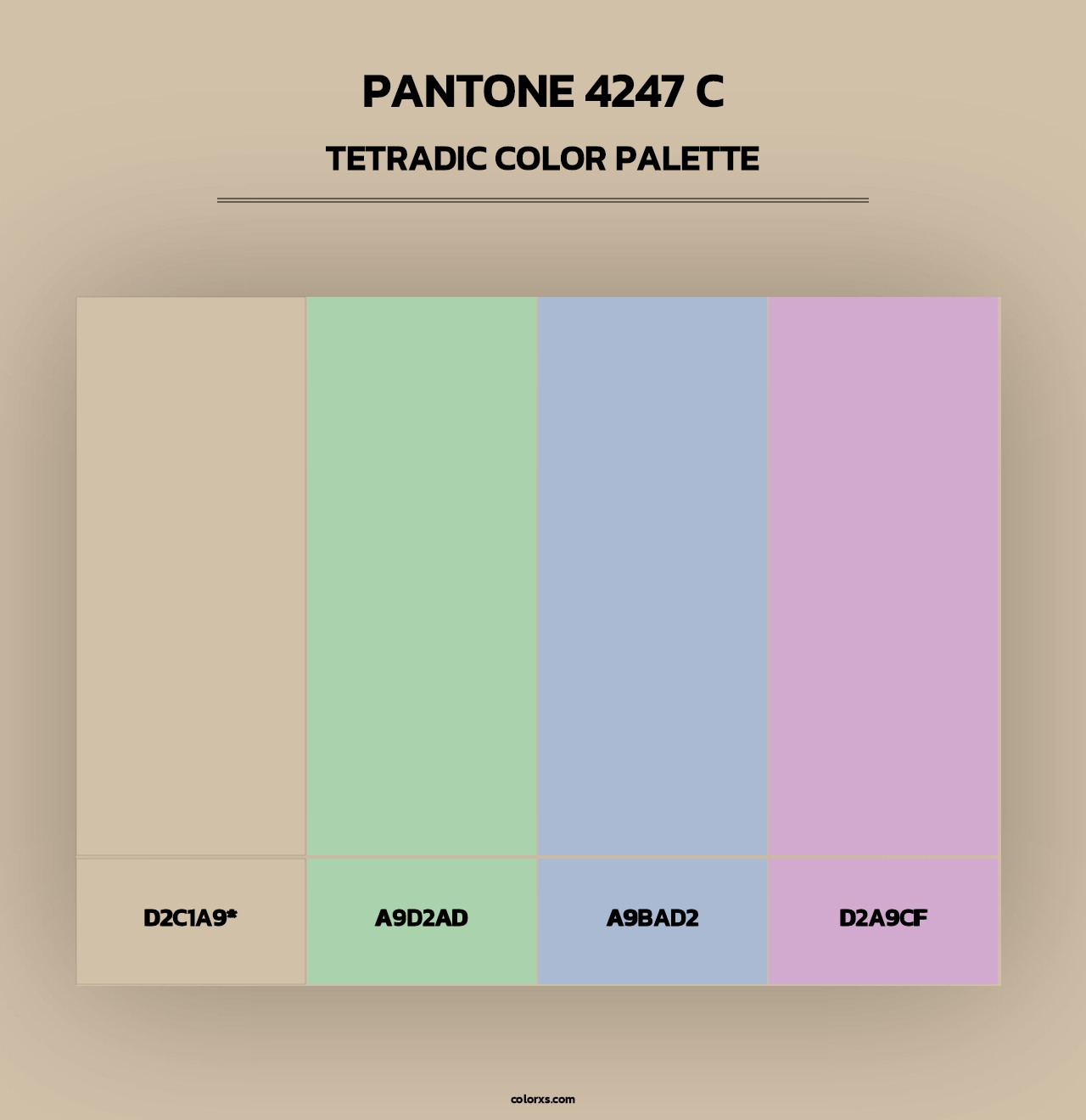 PANTONE 4247 C - Tetradic Color Palette