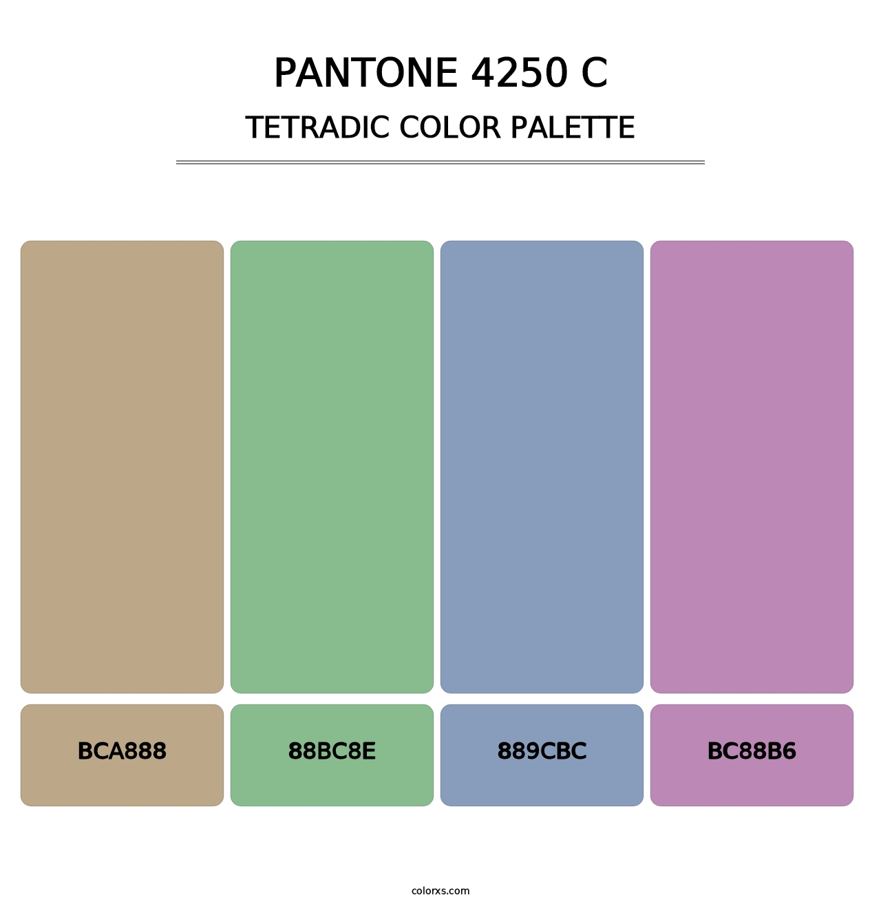 PANTONE 4250 C - Tetradic Color Palette