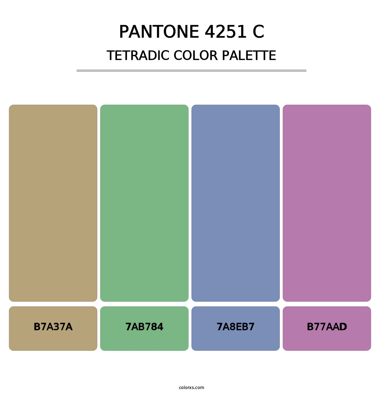 PANTONE 4251 C - Tetradic Color Palette