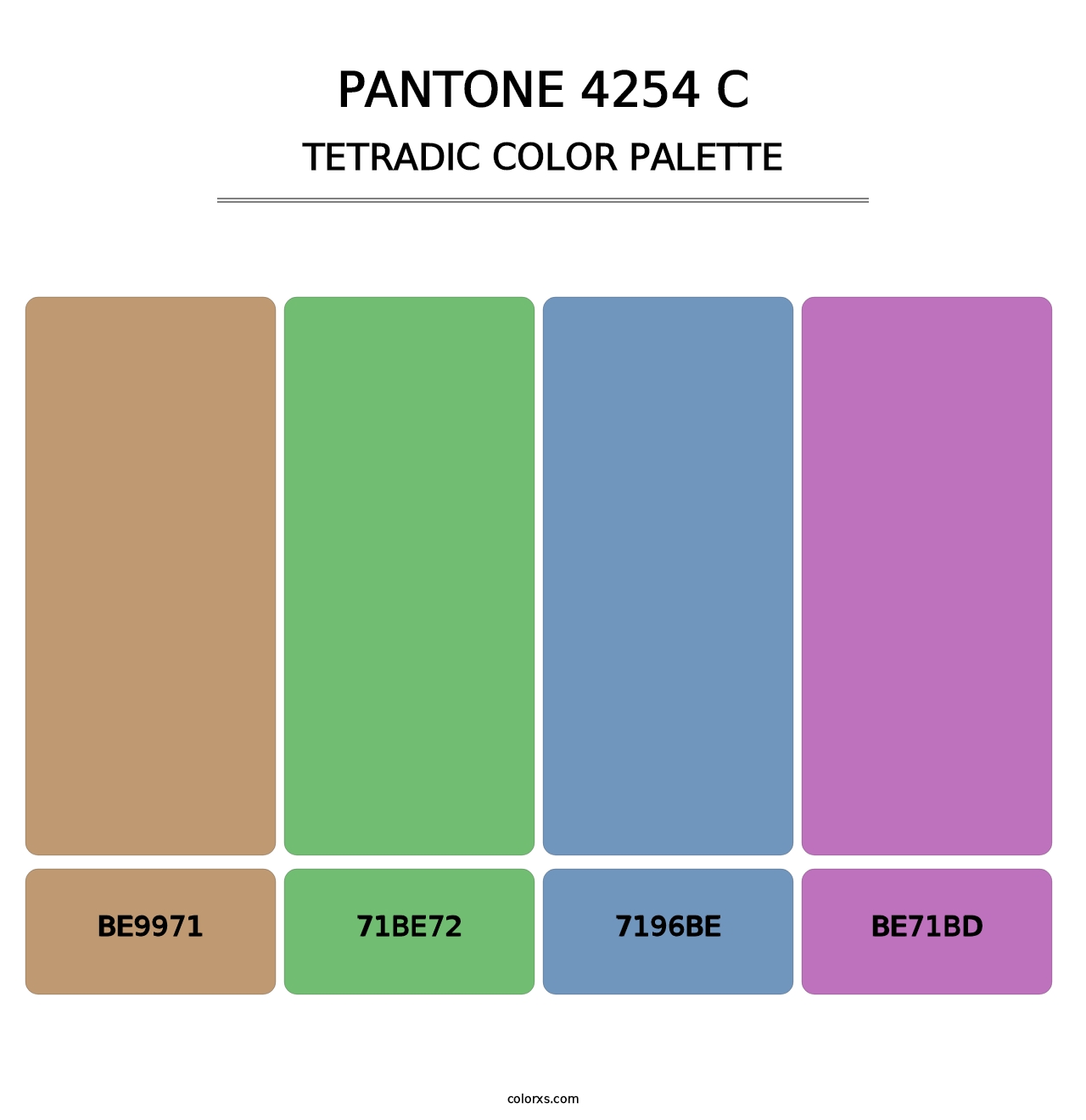 PANTONE 4254 C - Tetradic Color Palette