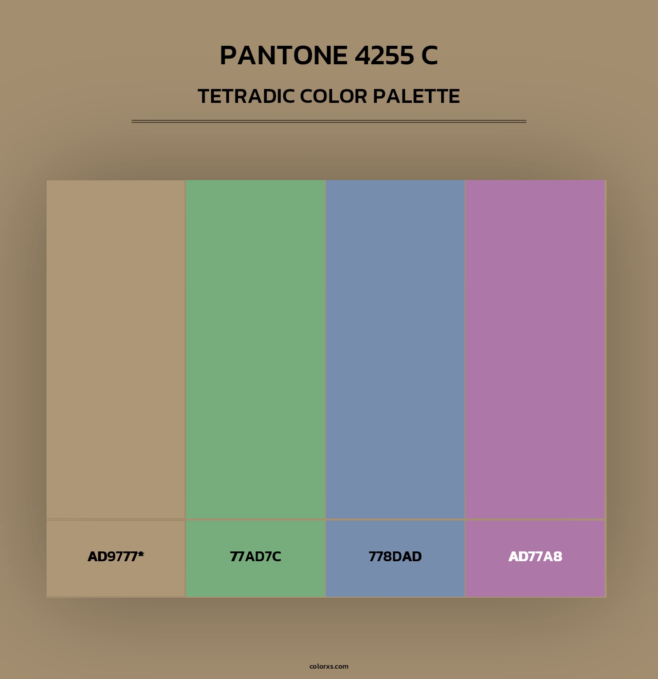 PANTONE 4255 C - Tetradic Color Palette
