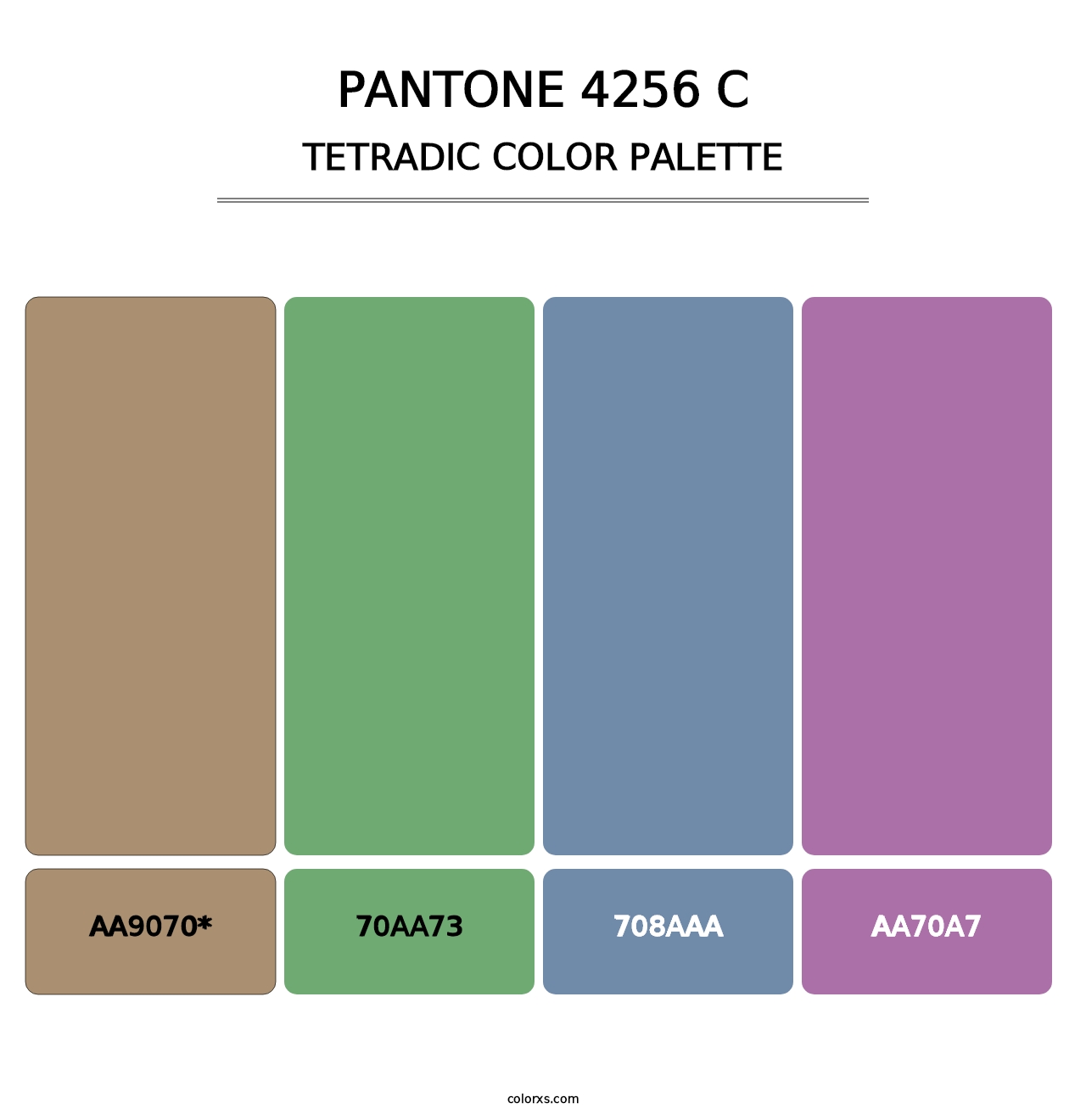 PANTONE 4256 C - Tetradic Color Palette