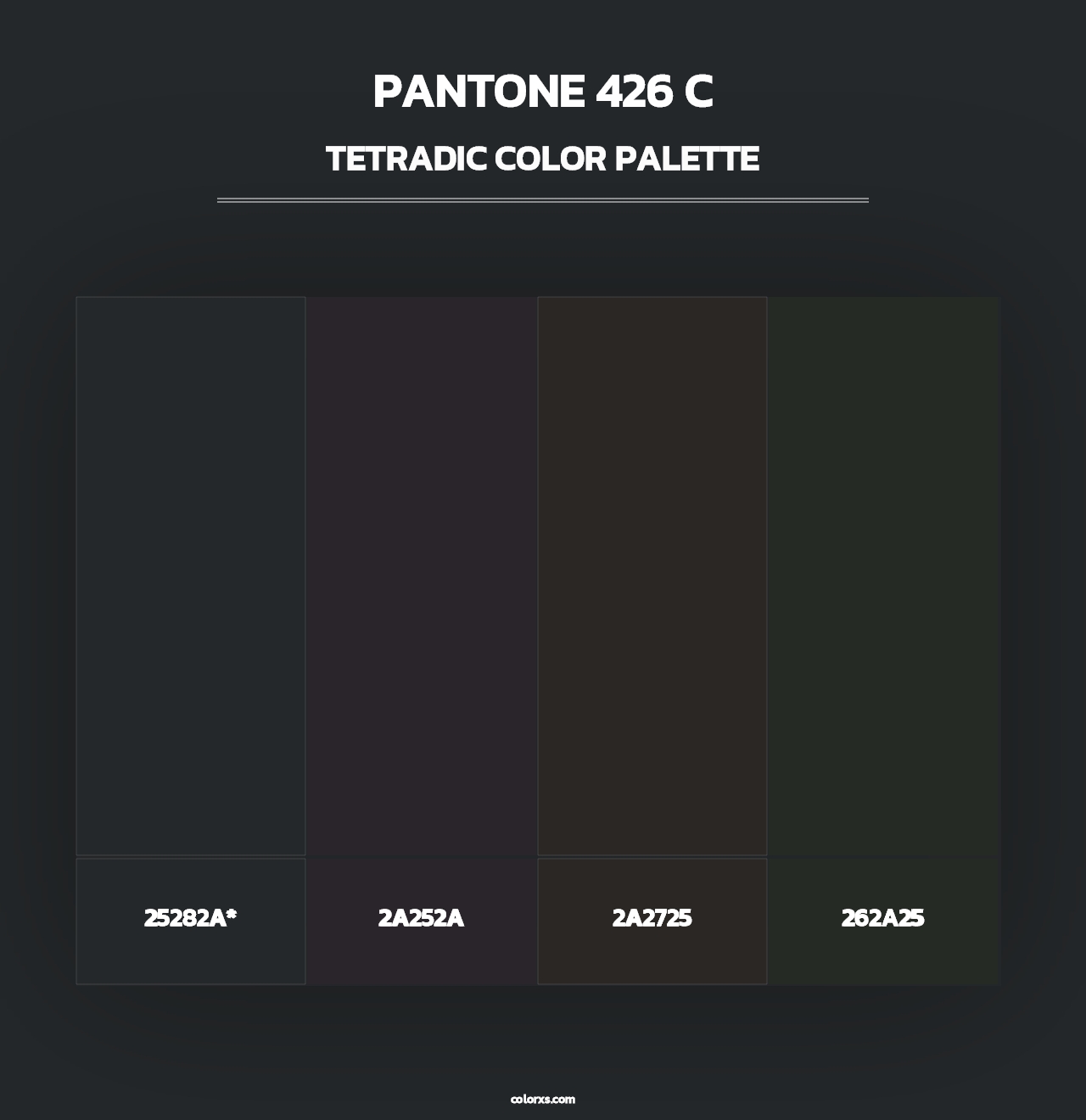 PANTONE 426 C - Tetradic Color Palette
