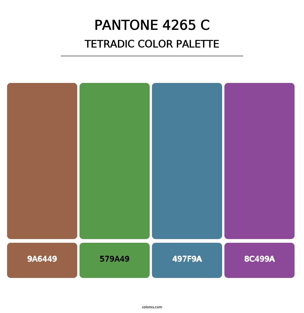 PANTONE 4265 C - Tetradic Color Palette