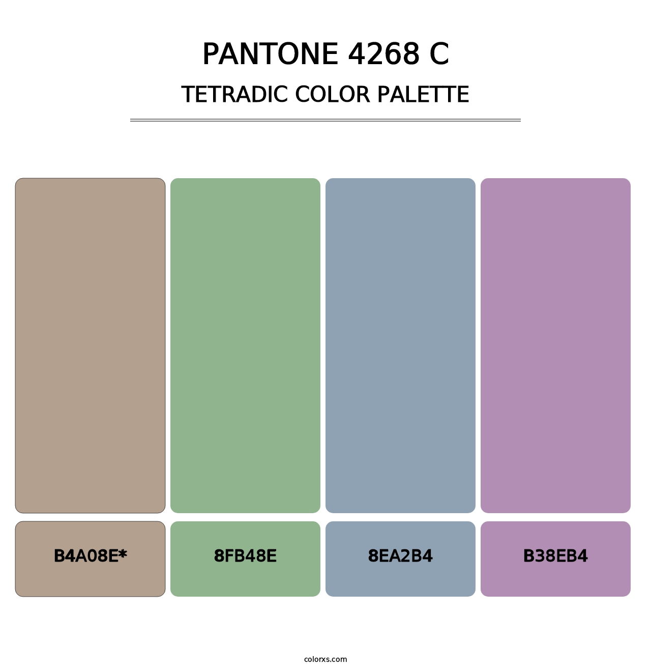 PANTONE 4268 C - Tetradic Color Palette