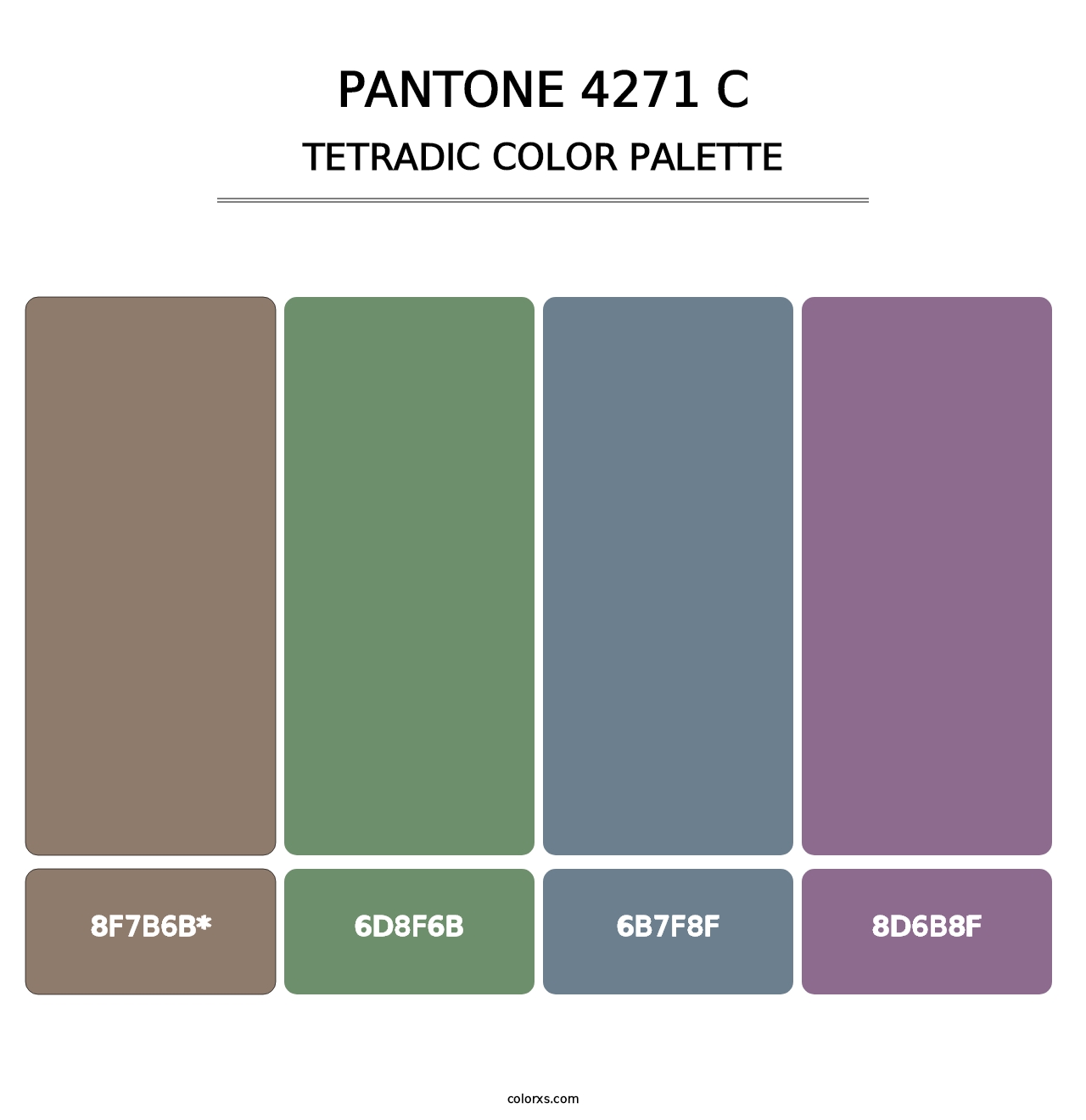 PANTONE 4271 C - Tetradic Color Palette