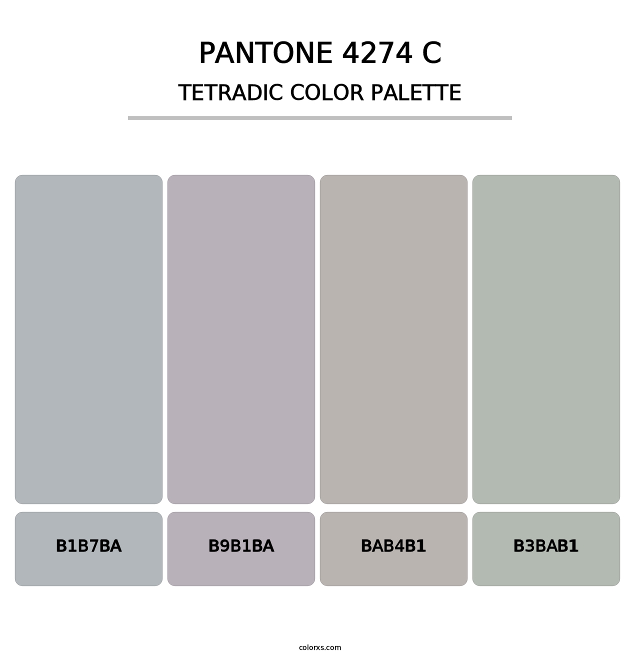 PANTONE 4274 C - Tetradic Color Palette