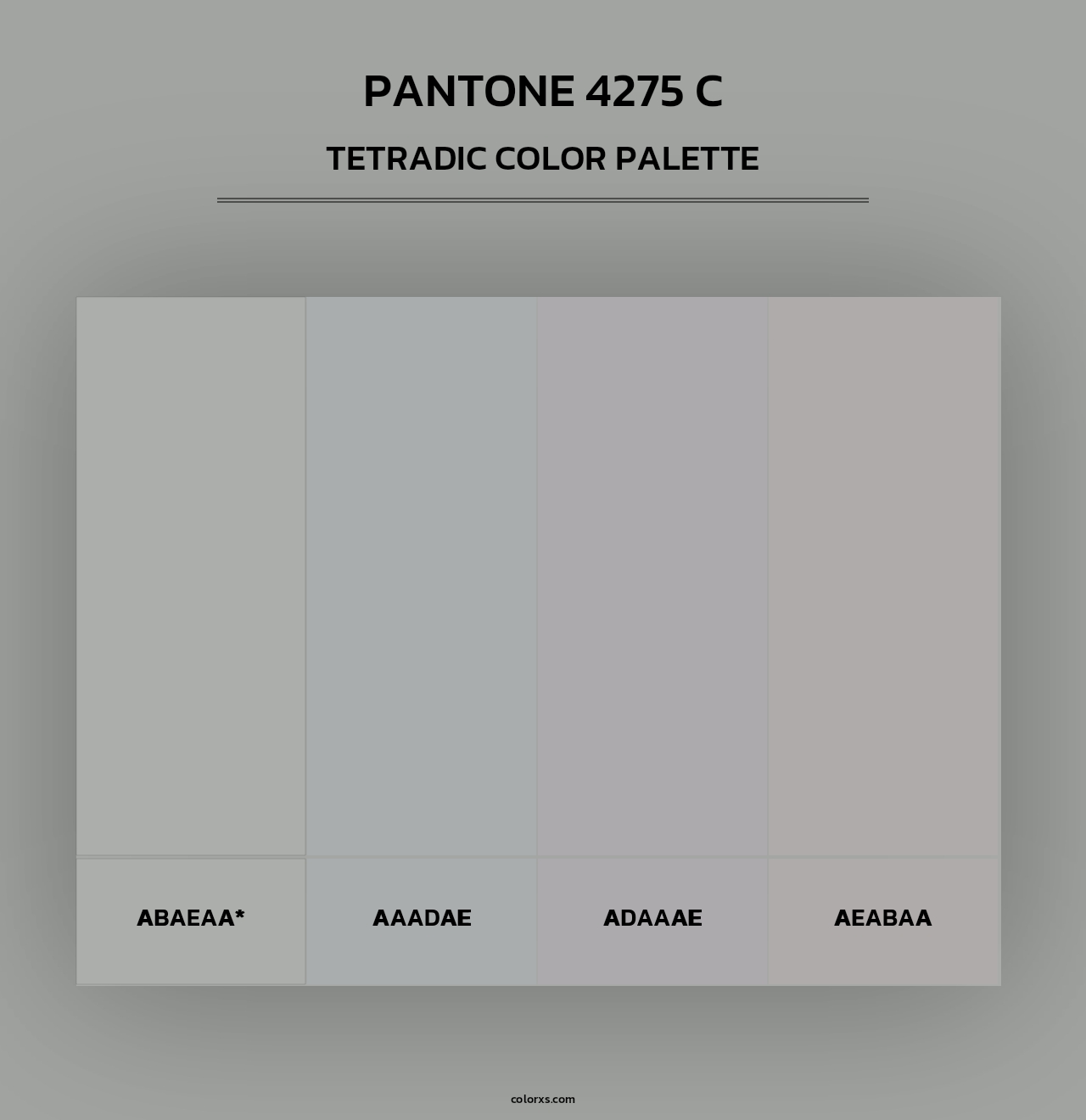 PANTONE 4275 C - Tetradic Color Palette