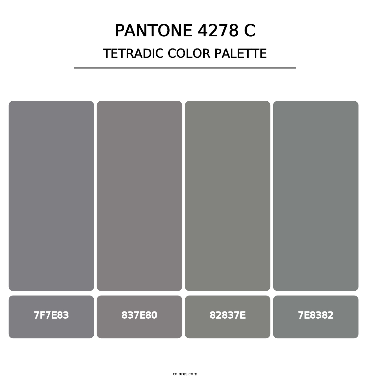 PANTONE 4278 C - Tetradic Color Palette