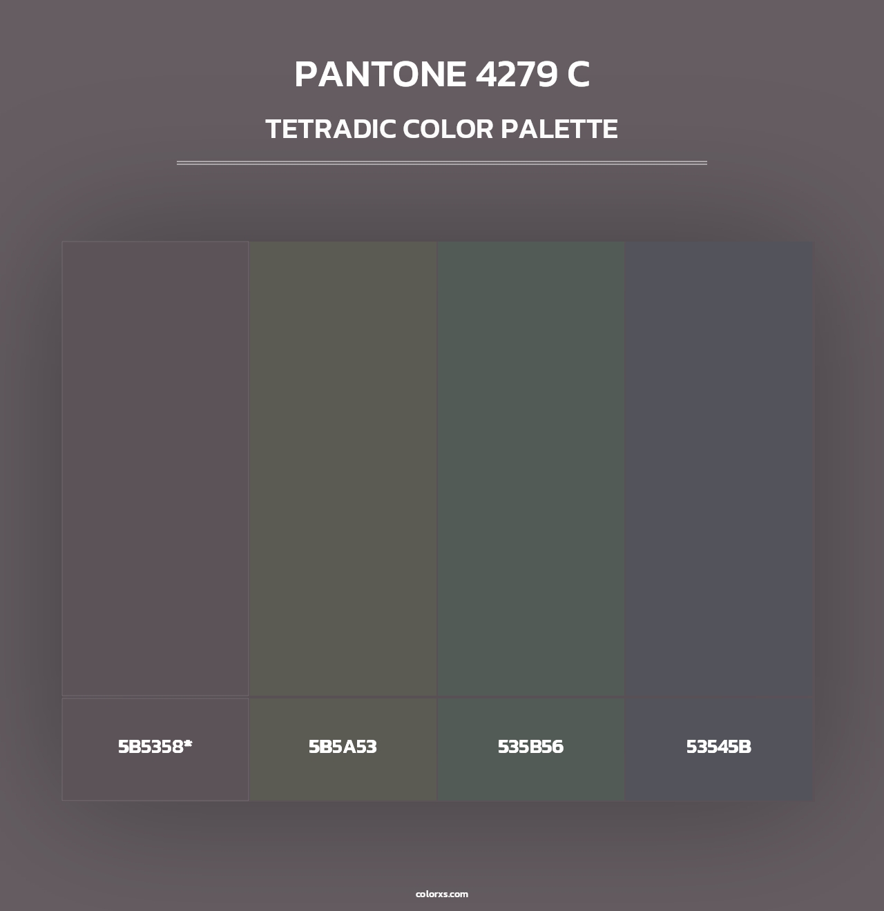 PANTONE 4279 C - Tetradic Color Palette