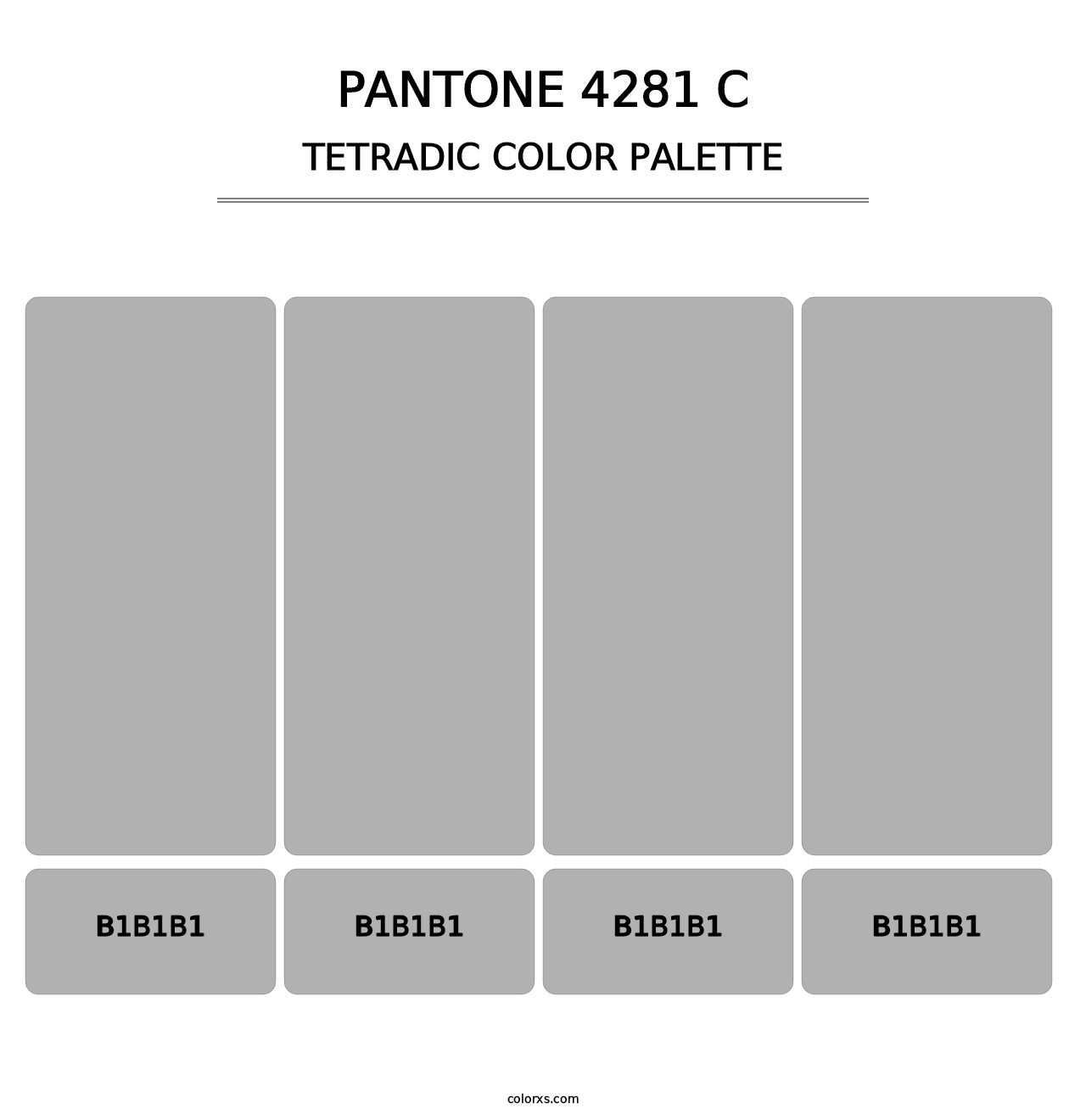 PANTONE 4281 C - Tetradic Color Palette