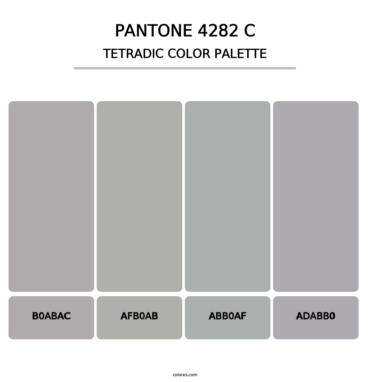 PANTONE 4282 C - Tetradic Color Palette