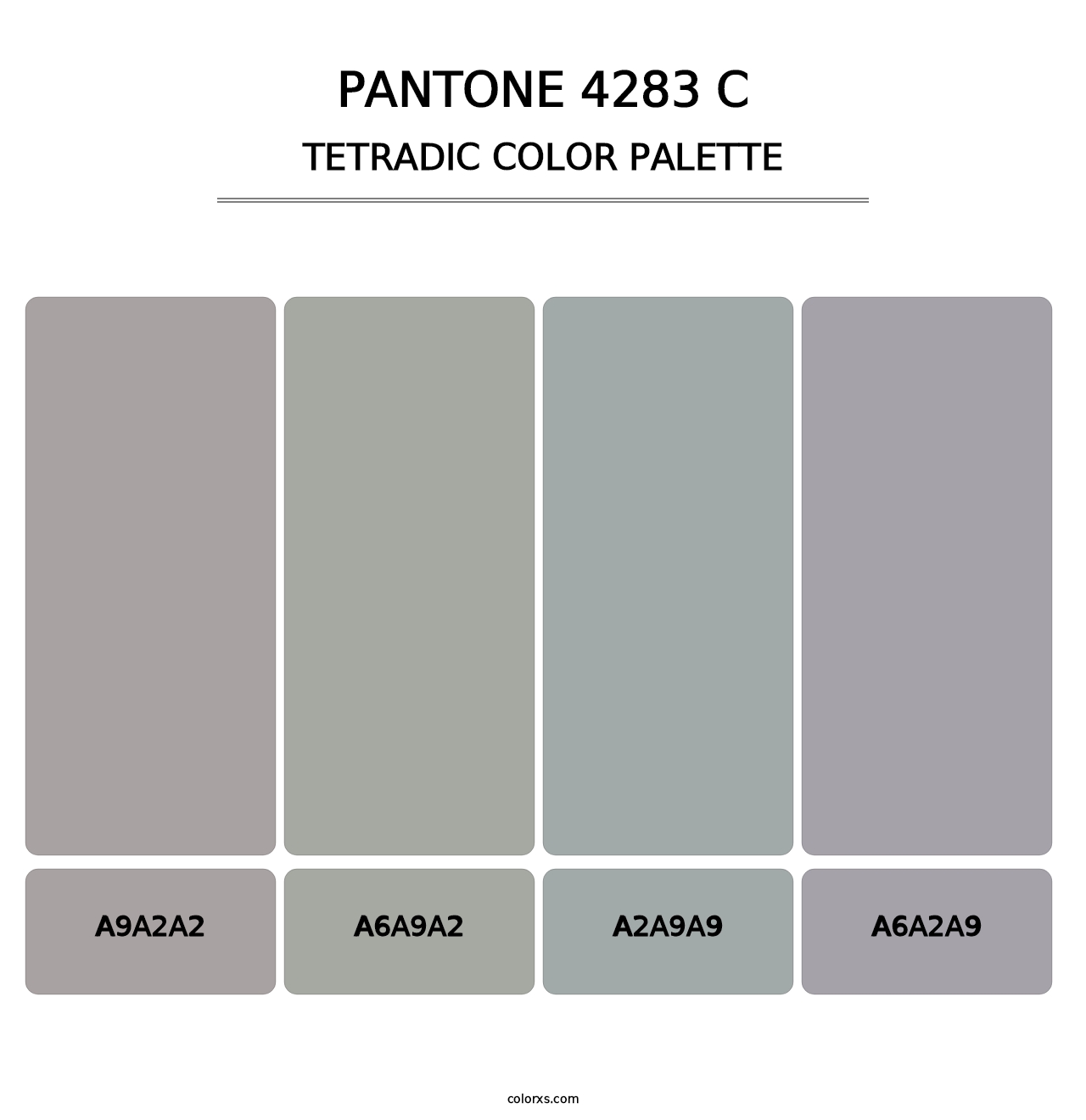 PANTONE 4283 C - Tetradic Color Palette