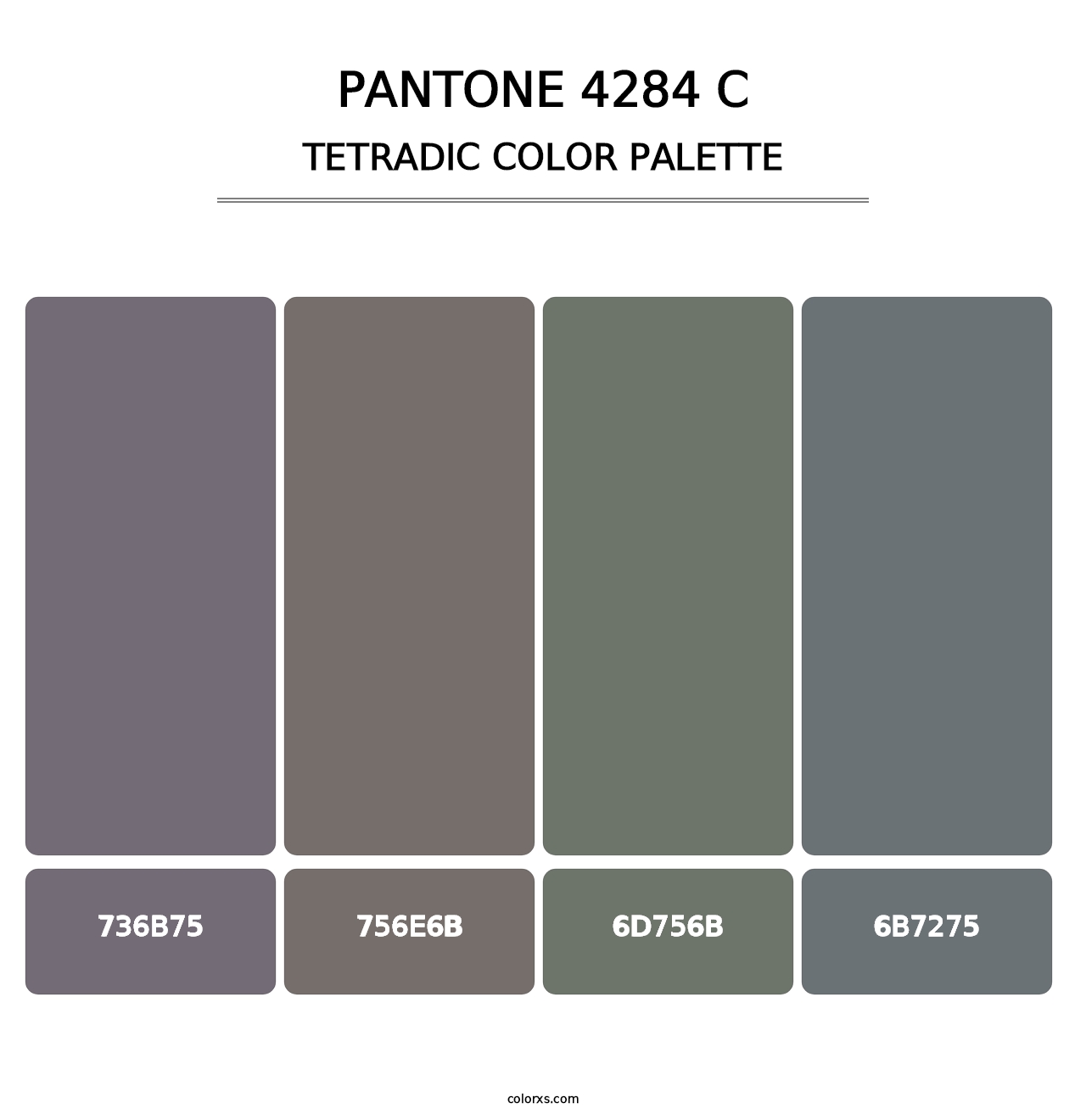 PANTONE 4284 C - Tetradic Color Palette
