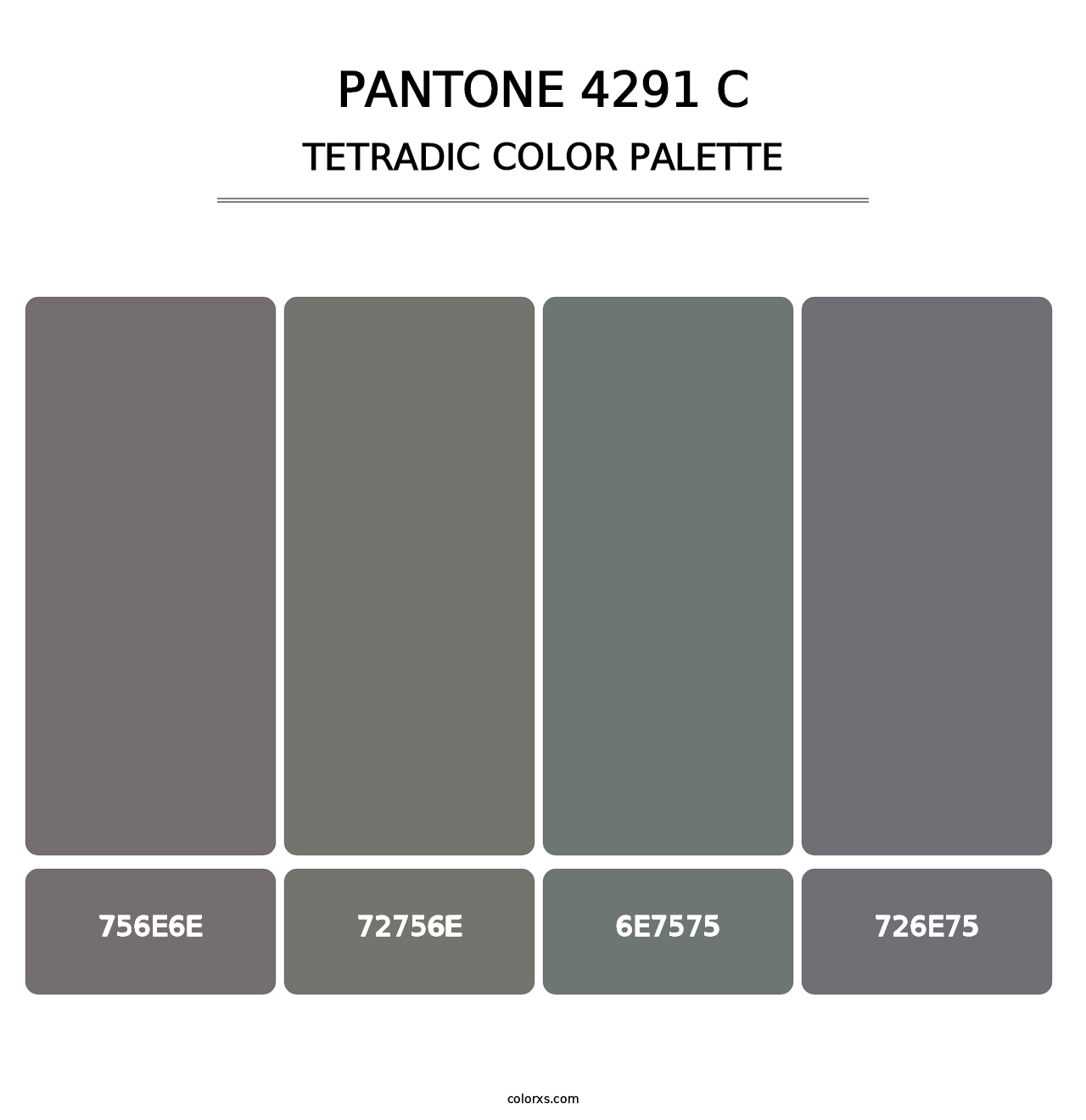 PANTONE 4291 C - Tetradic Color Palette