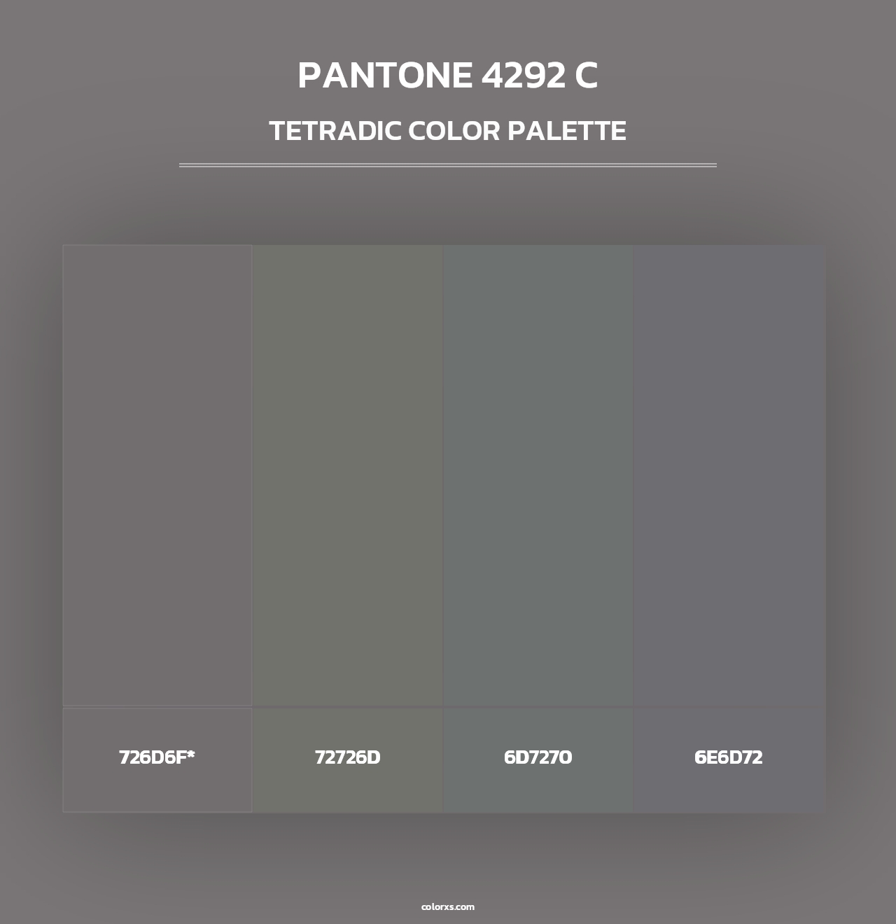 PANTONE 4292 C - Tetradic Color Palette