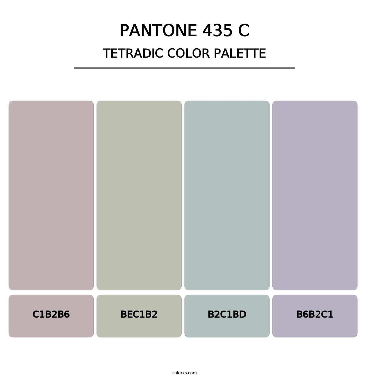 PANTONE 435 C - Tetradic Color Palette