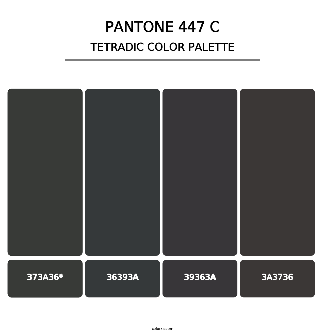 PANTONE 447 C - Tetradic Color Palette
