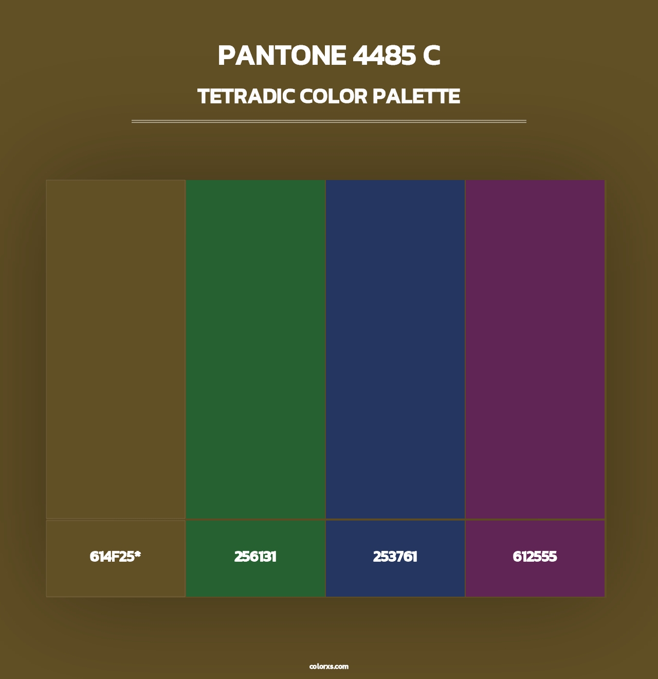 PANTONE 4485 C - Tetradic Color Palette