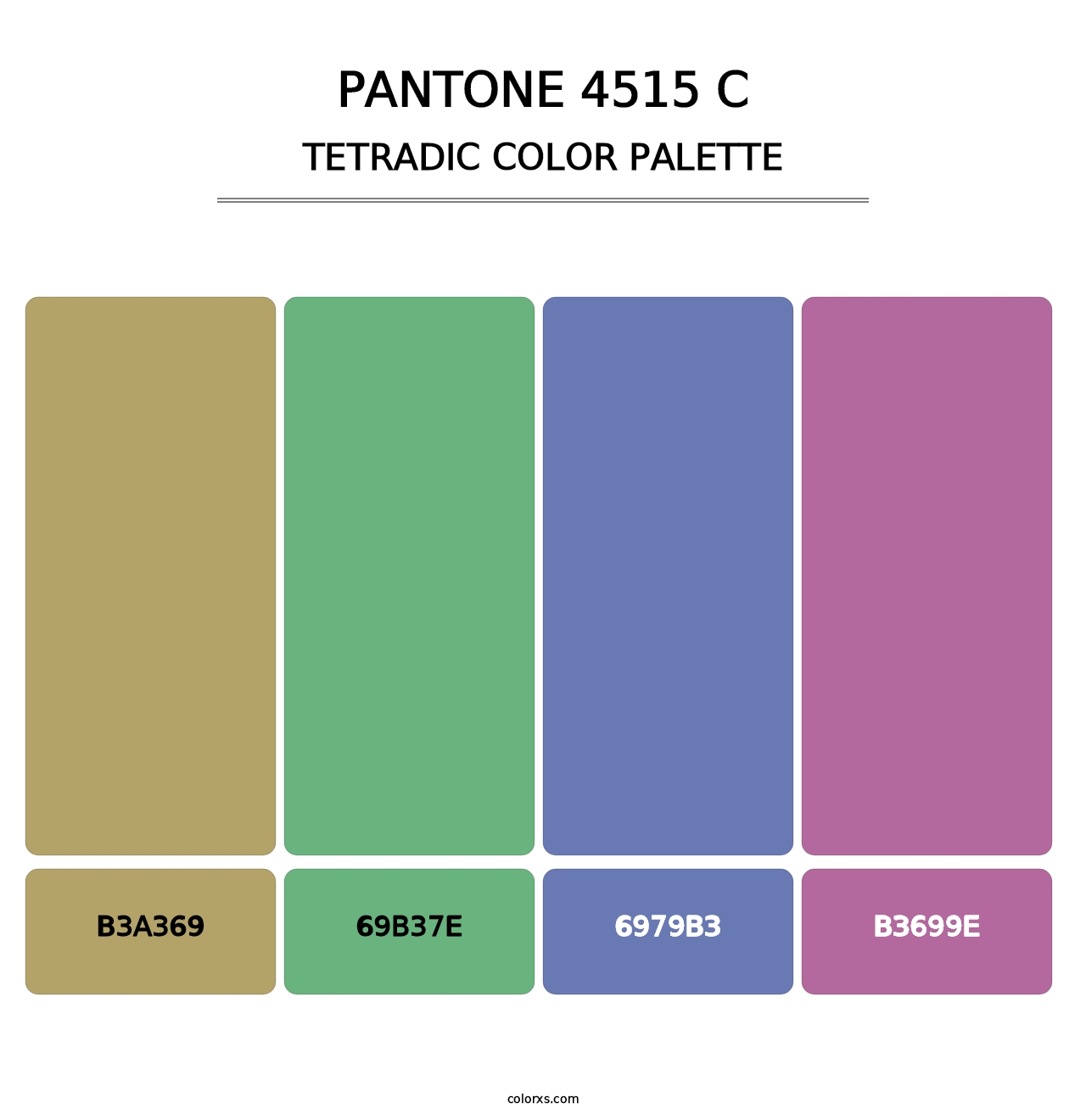 PANTONE 4515 C - Tetradic Color Palette